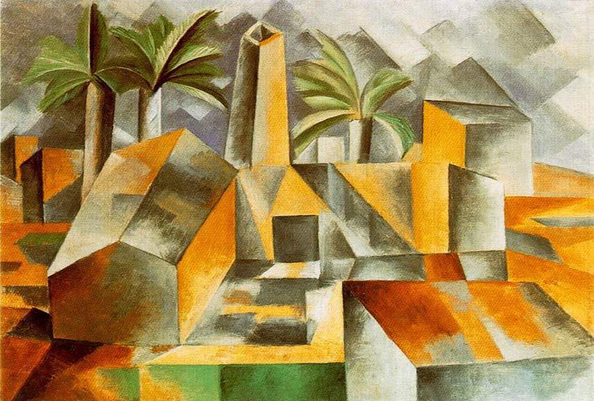 Pablo Picasso - Factory in Horta de Ebbo, 1909. Captions, via Creative Commons