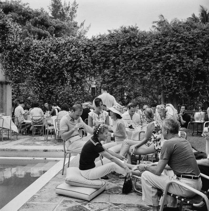 Slim Aarons Photographs | Pulitzer Pool Party (Palm Beach), 1961