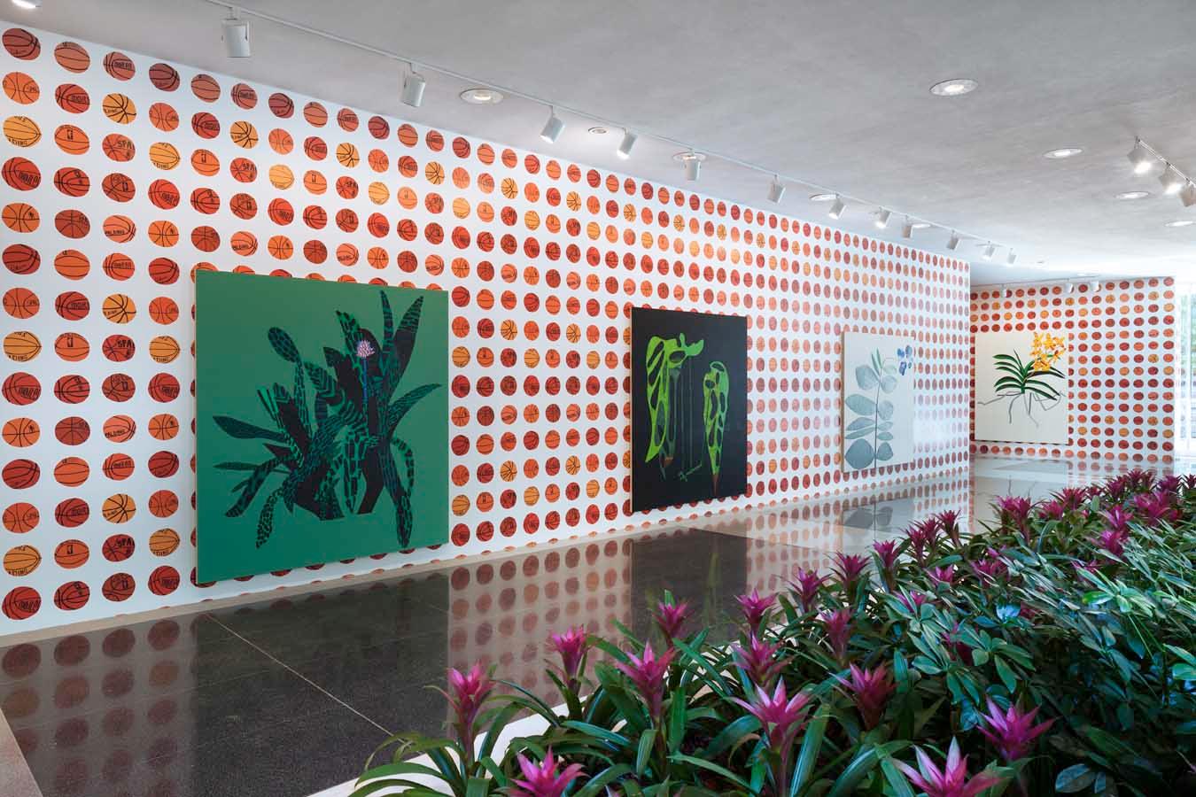 Untitled (Basketball Wallpaper), 2013 by Jonas Wood