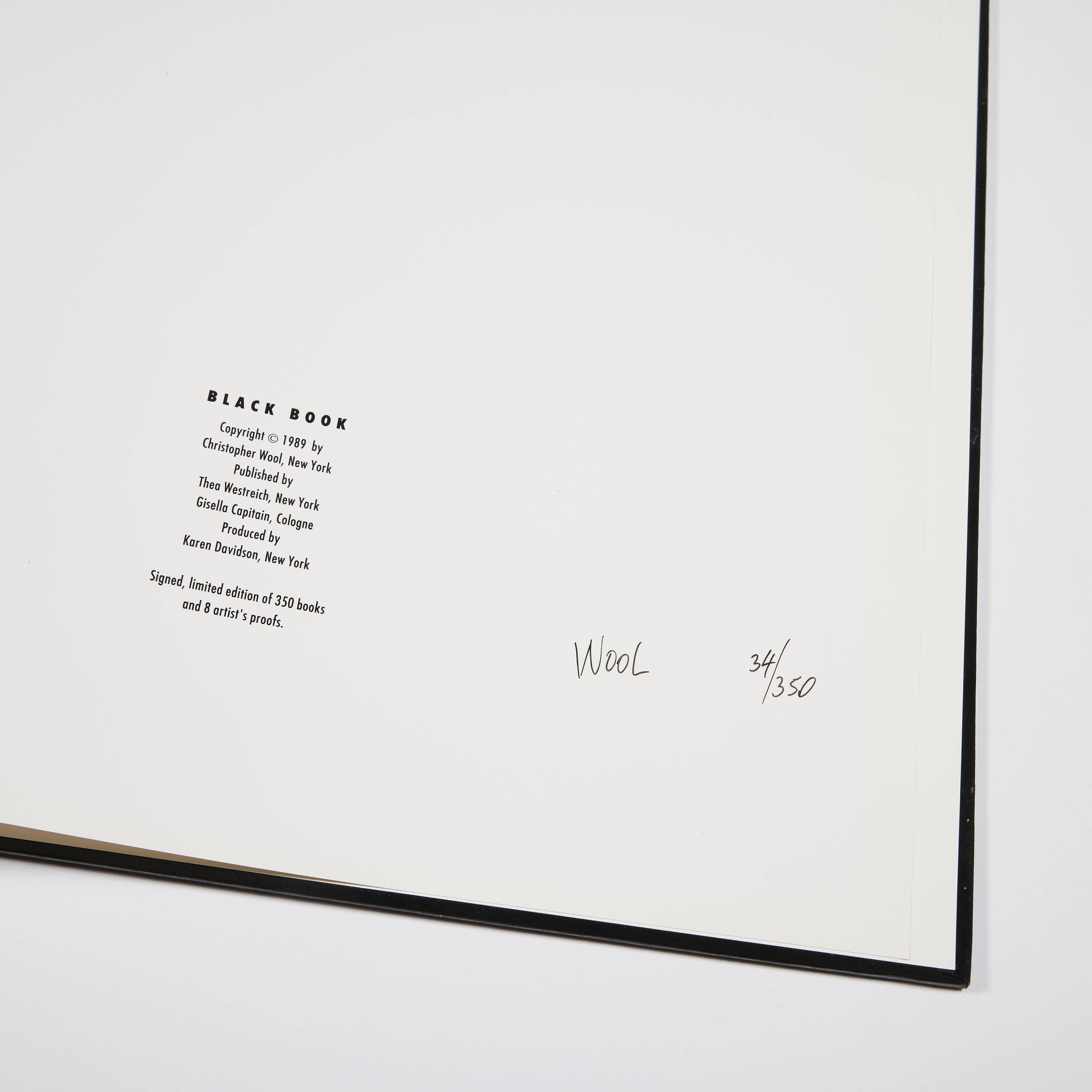 Assistant (page from Black Book), 1989 by Christopher Wool