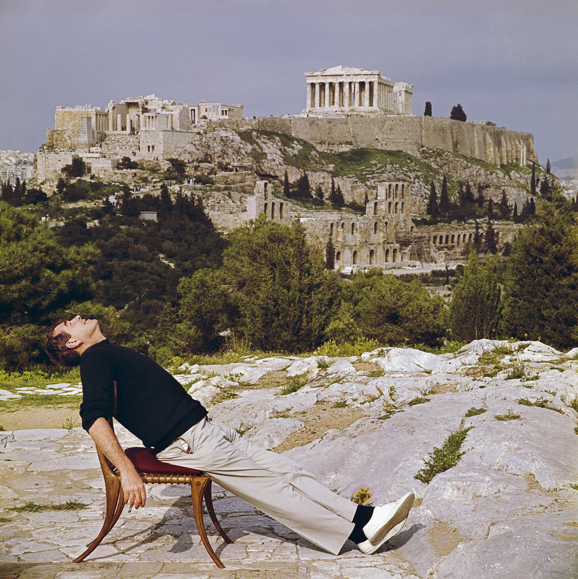 Civilised Snooze (Athens), 1955 by Slim Aarons