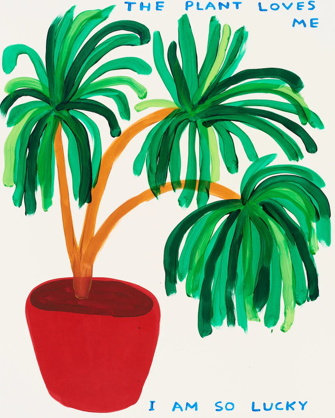 The plant loves me, 2023 by David Shrigley