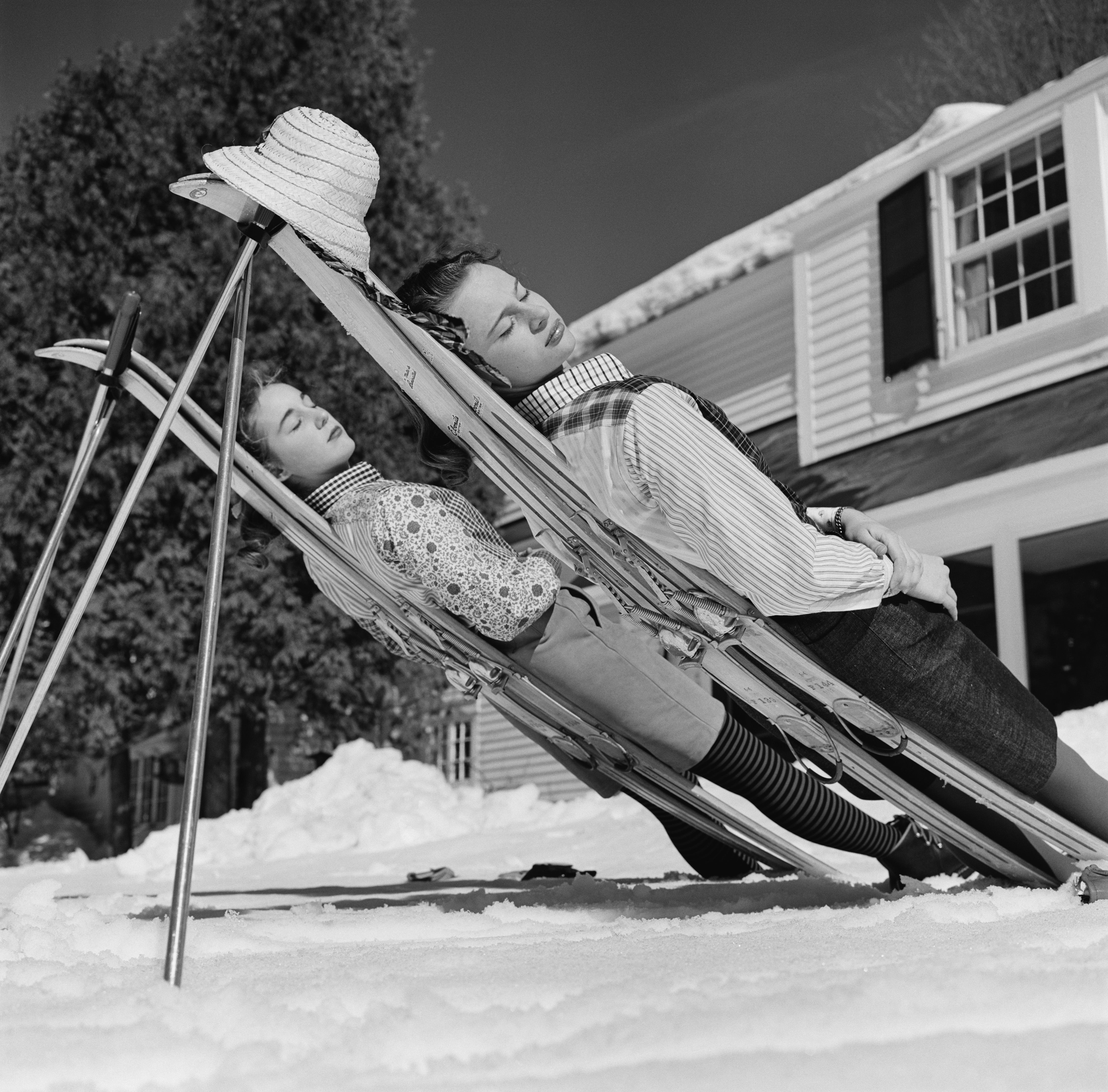 New England Skiing, 1955 by Slim Aarons