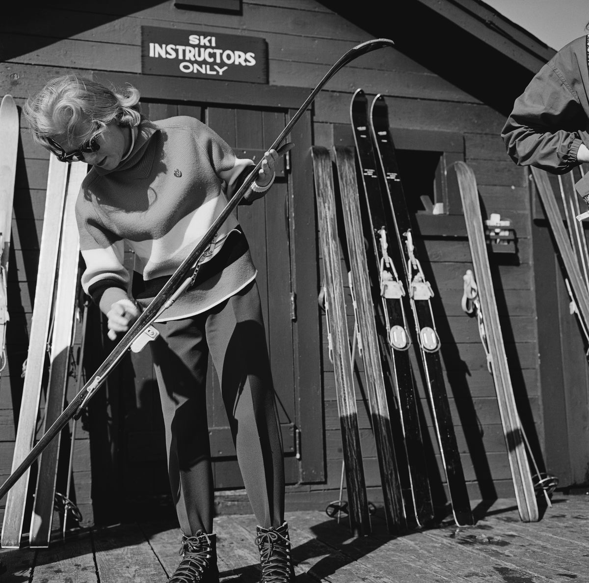 New England Skiing (Instructors Only), 1955 by Slim Aarons