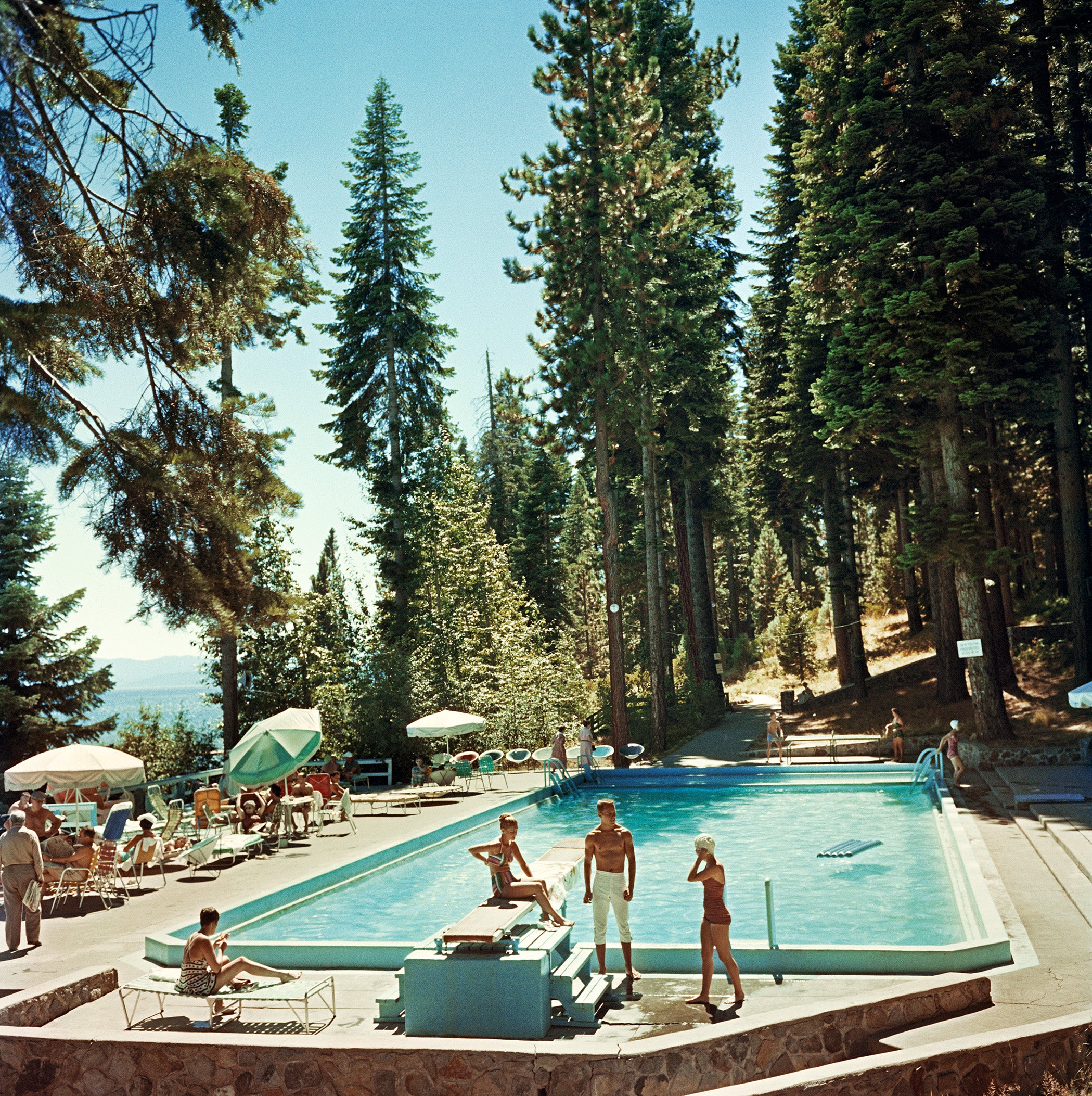 Pool At Lake Tahoe, 1959 by Slim Aarons