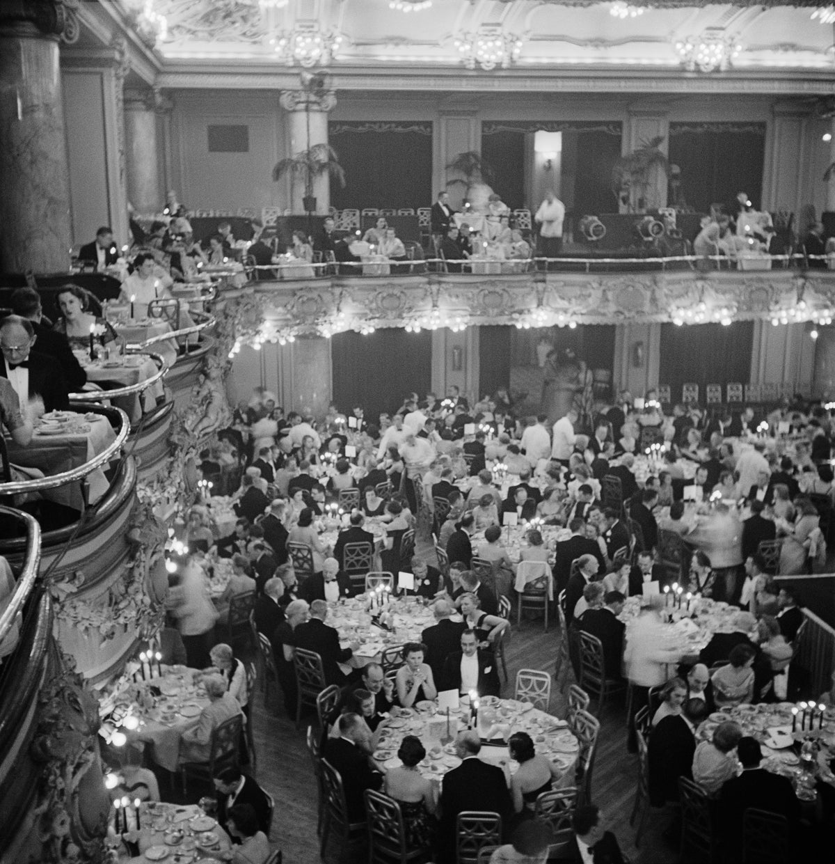 Luxury Dining (Fashion Show), 1955 by Slim Aarons