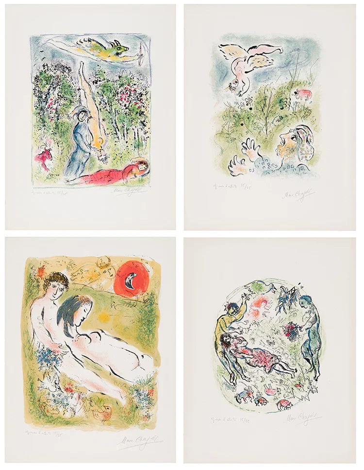 Sur la terre des dieux (complete portfolio of 12 lithographs), 1967-1968 by Marc Chagall