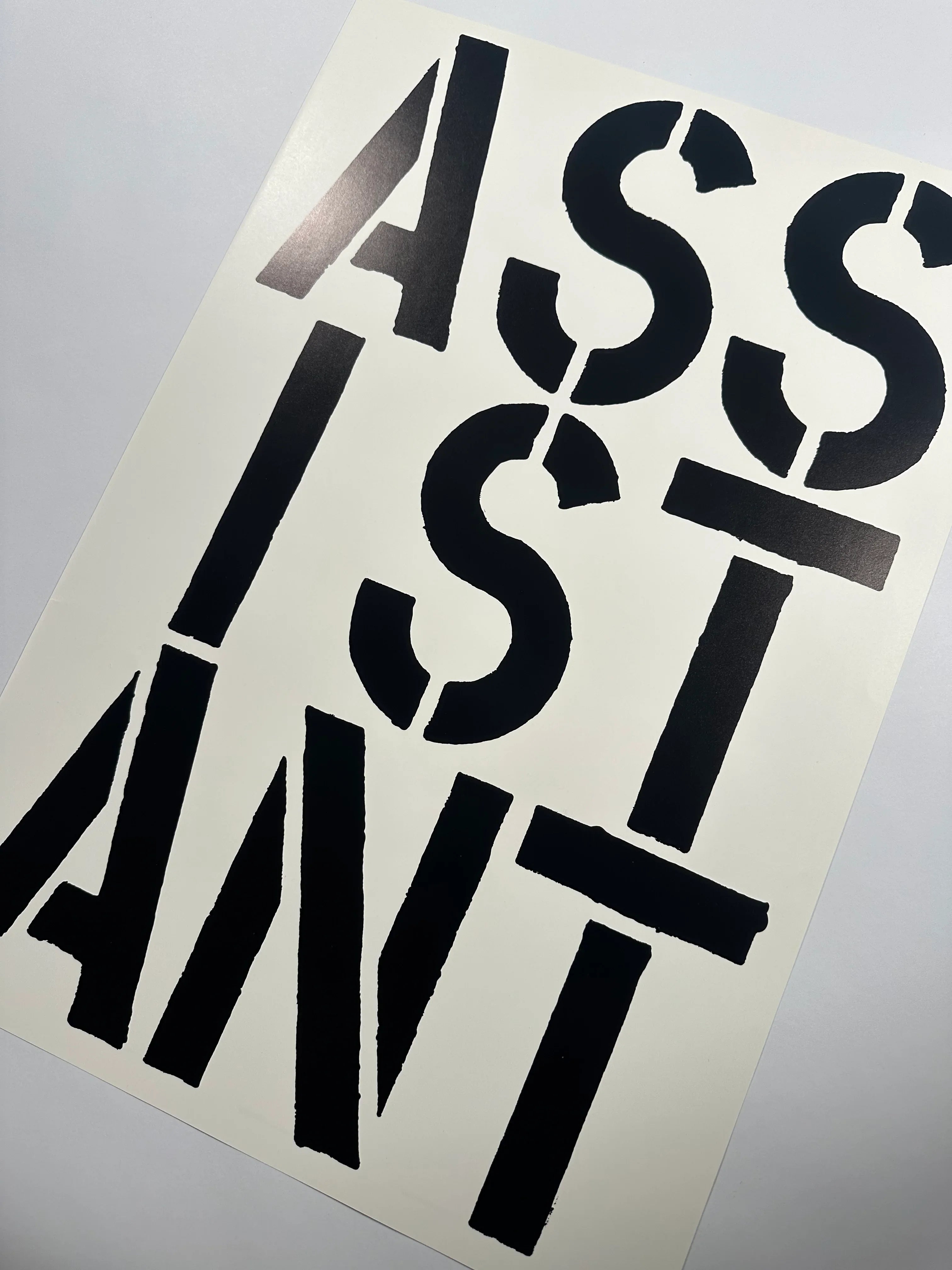 Assistant (page from Black Book), 1989 by Christopher Wool