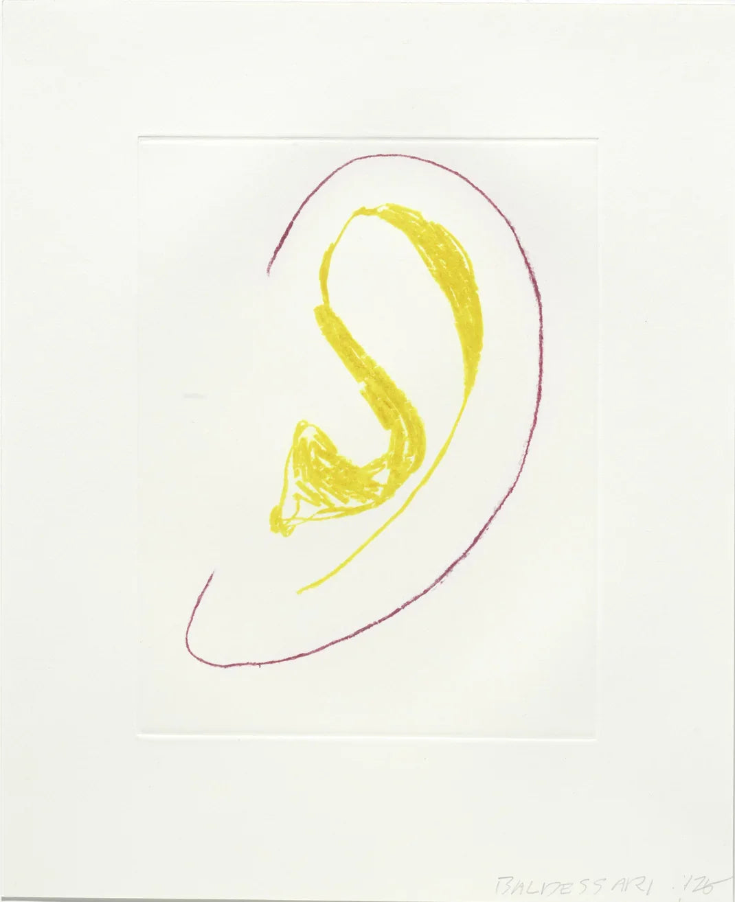 Six Ear Drawings (Complementary Colors) (H.175-H.180), 2007 by John Baldessari