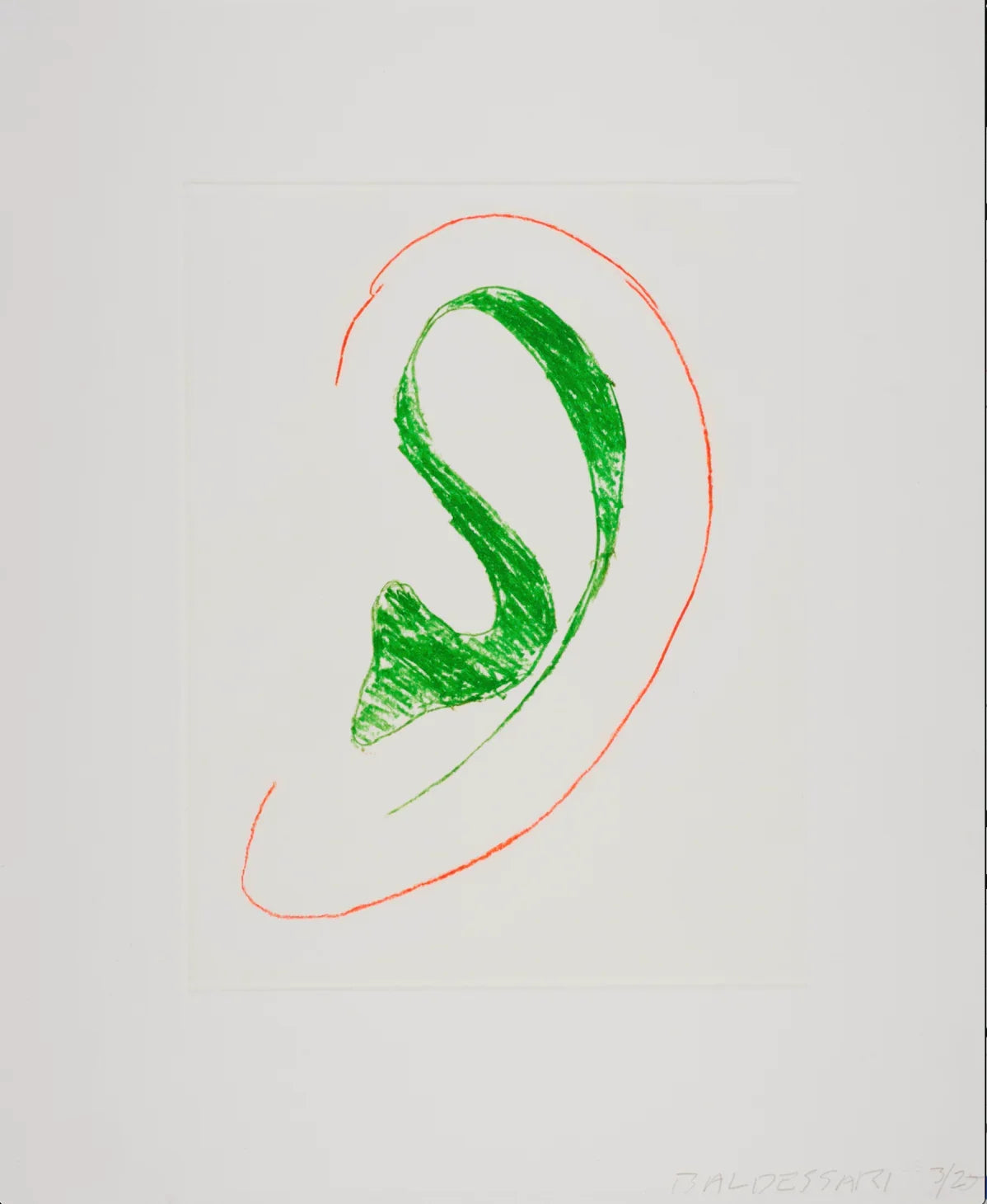 Six Ear Drawings (Complementary Colors) (H.175-H.180), 2007 by John Baldessari