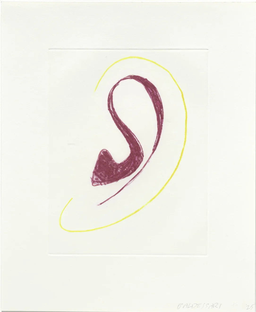 Six Ear Drawings (Complementary Colors) (H.175-H.180), 2007 by John Baldessari