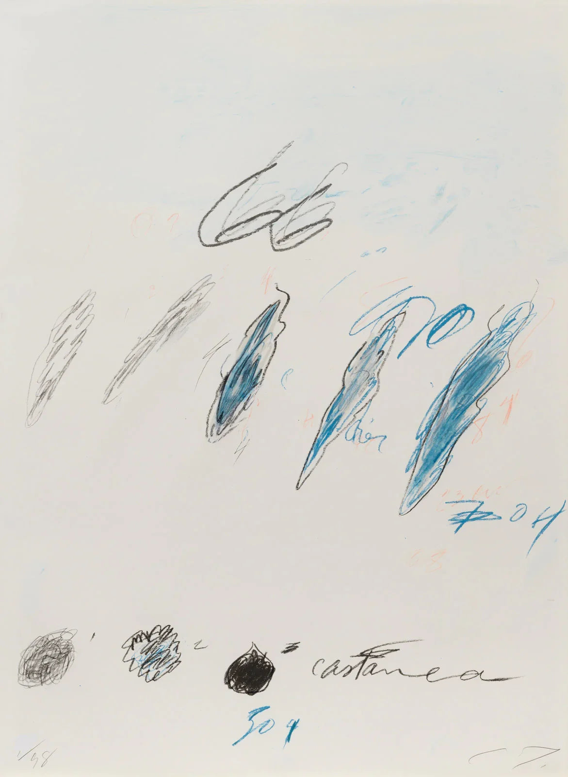 Castanea Sativa, from Natural History Part II: Some Trees of Italy, 1976 by Cy Twombly