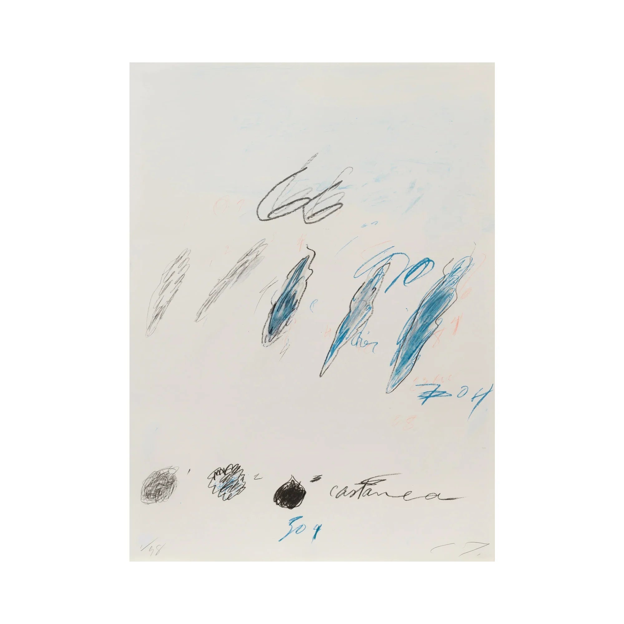 Castanea Sativa, from Natural History Part II: Some Trees of Italy, 1976 by Cy Twombly