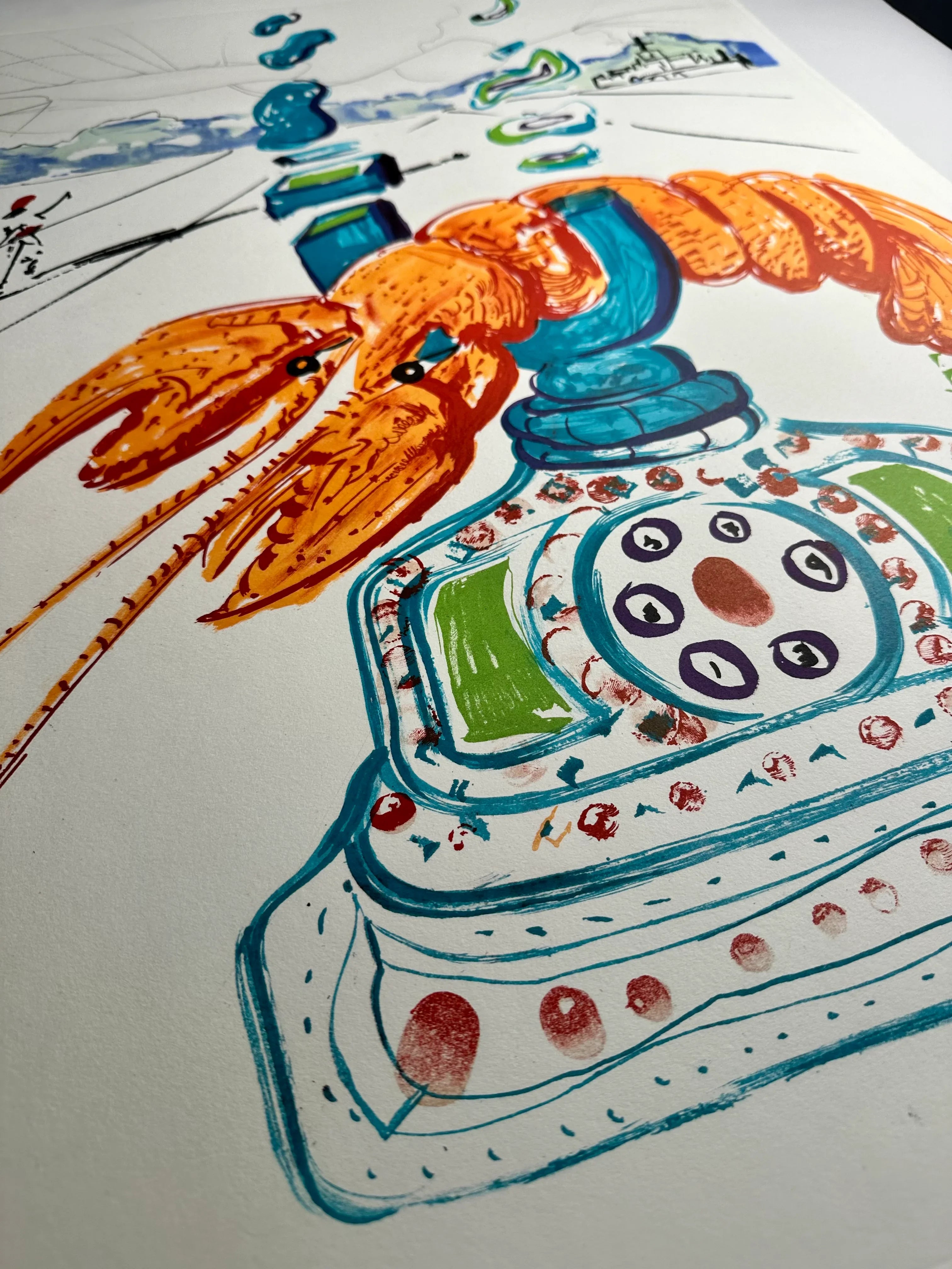 Cybernetic Lobster Telephone (Imagination & Objects of the Future Portfolio), 1975-1976 by Salvador Dali