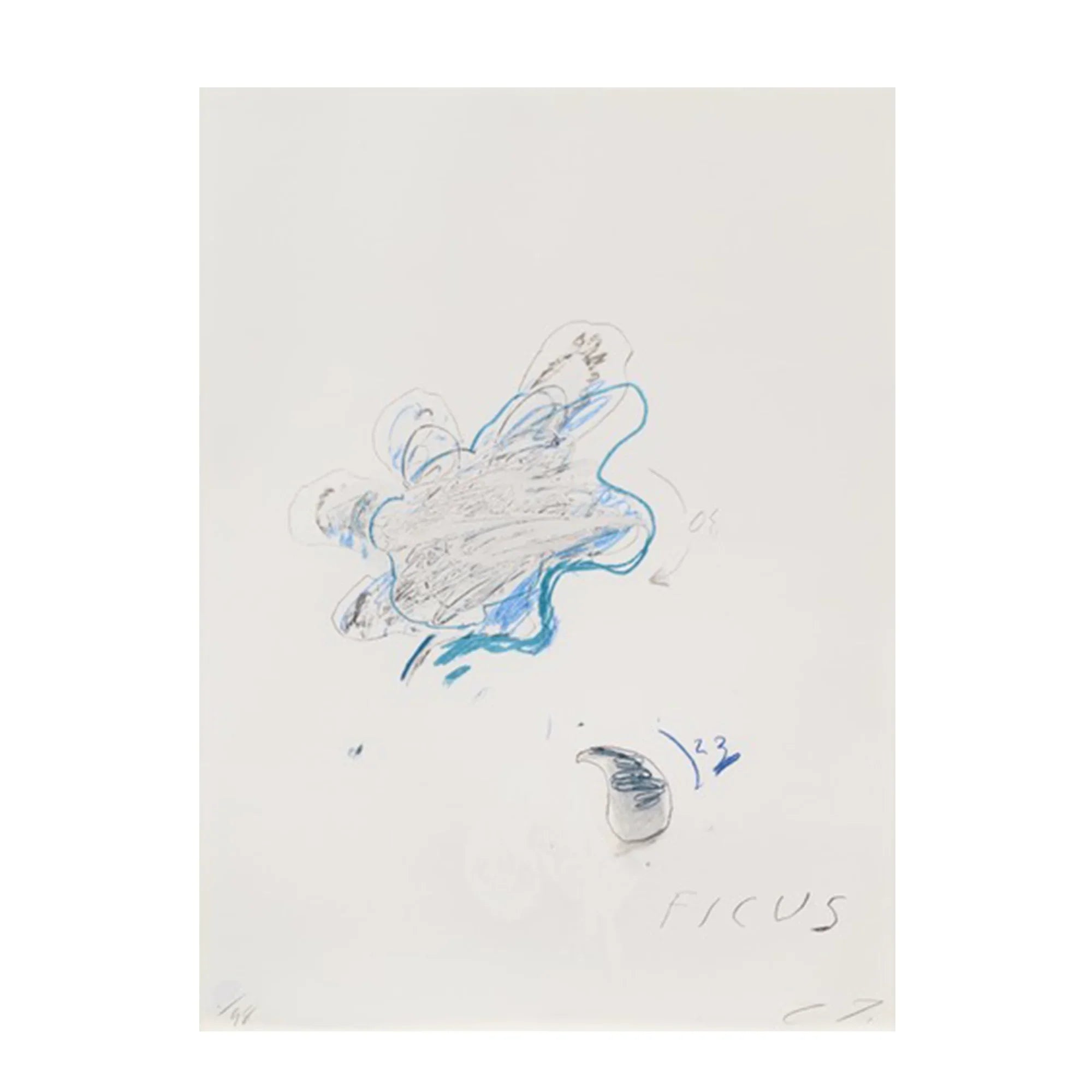 Ficus Carica, from Natural History Part II: Some Trees of Italy, 1976 by Cy Twombly