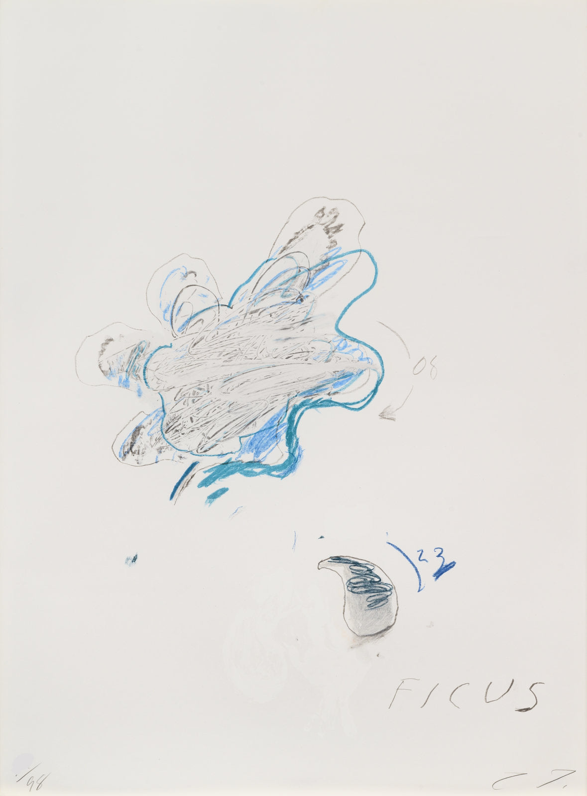 Ficus Carica, from Natural History Part II: Some Trees of Italy, 1976 by Cy Twombly