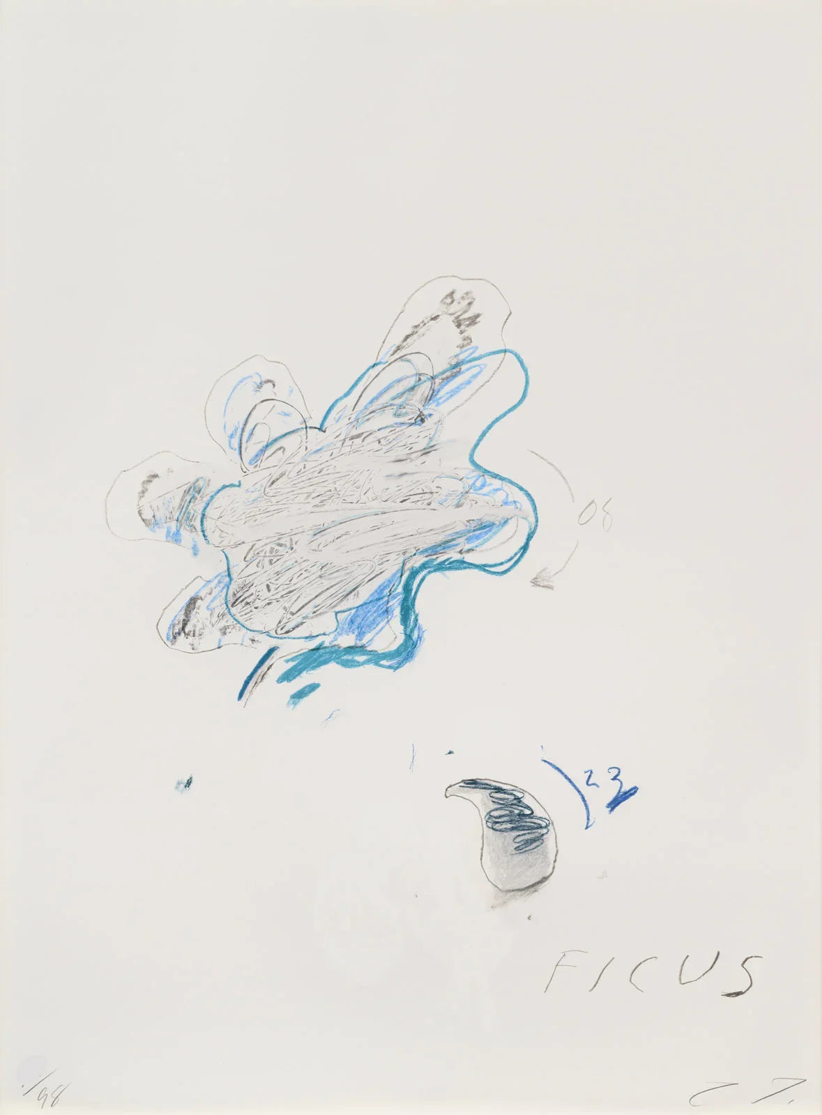 Ficus Carica, from Natural History Part II: Some Trees of Italy, 1976 by Cy Twombly