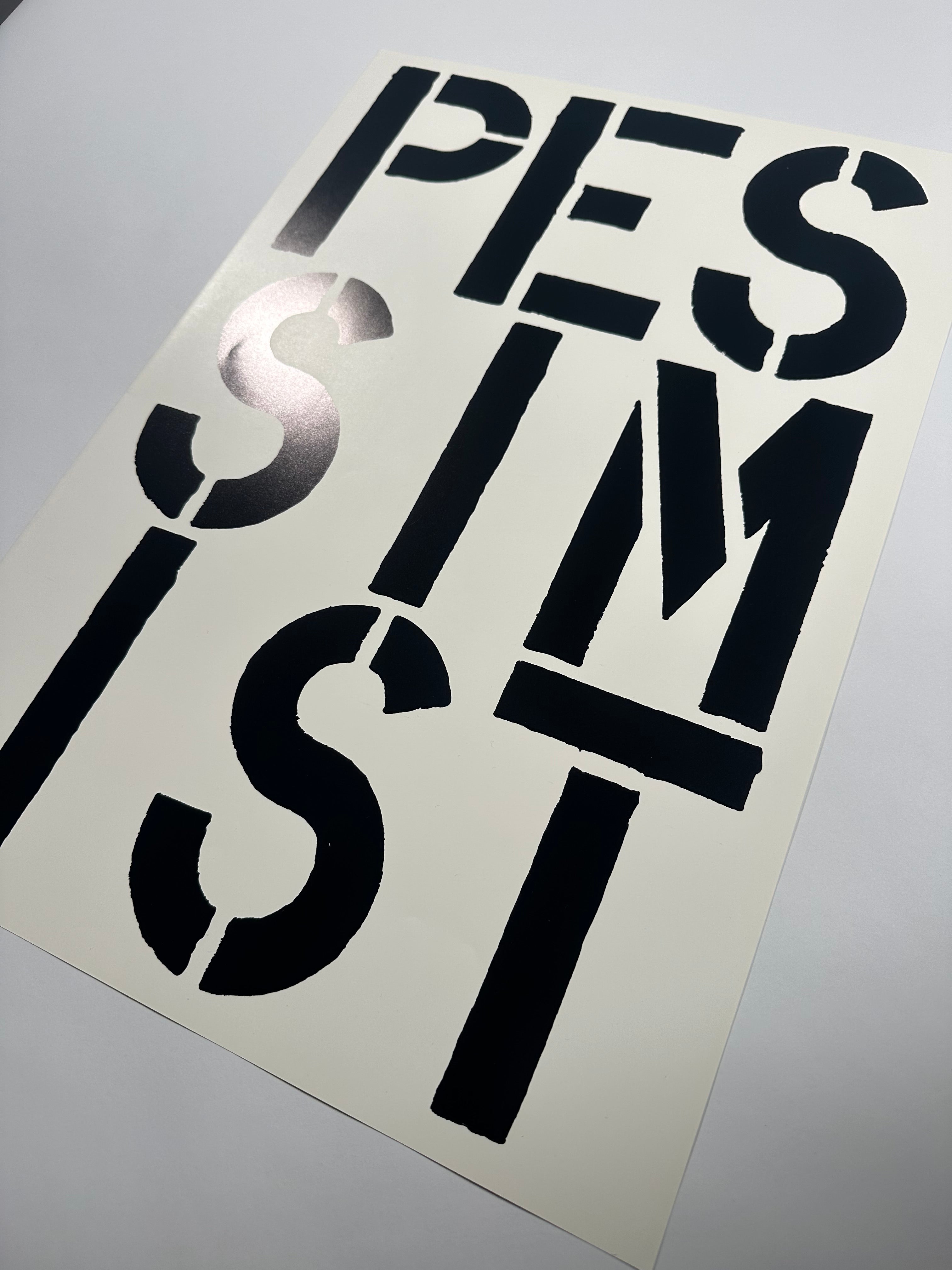 Pessimist (page from Black Book), 1989 by Christopher Wool