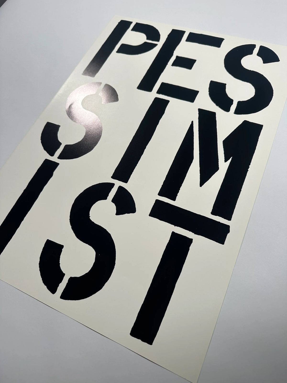 Pessimist (page from Black Book), 1989 by Christopher Wool
