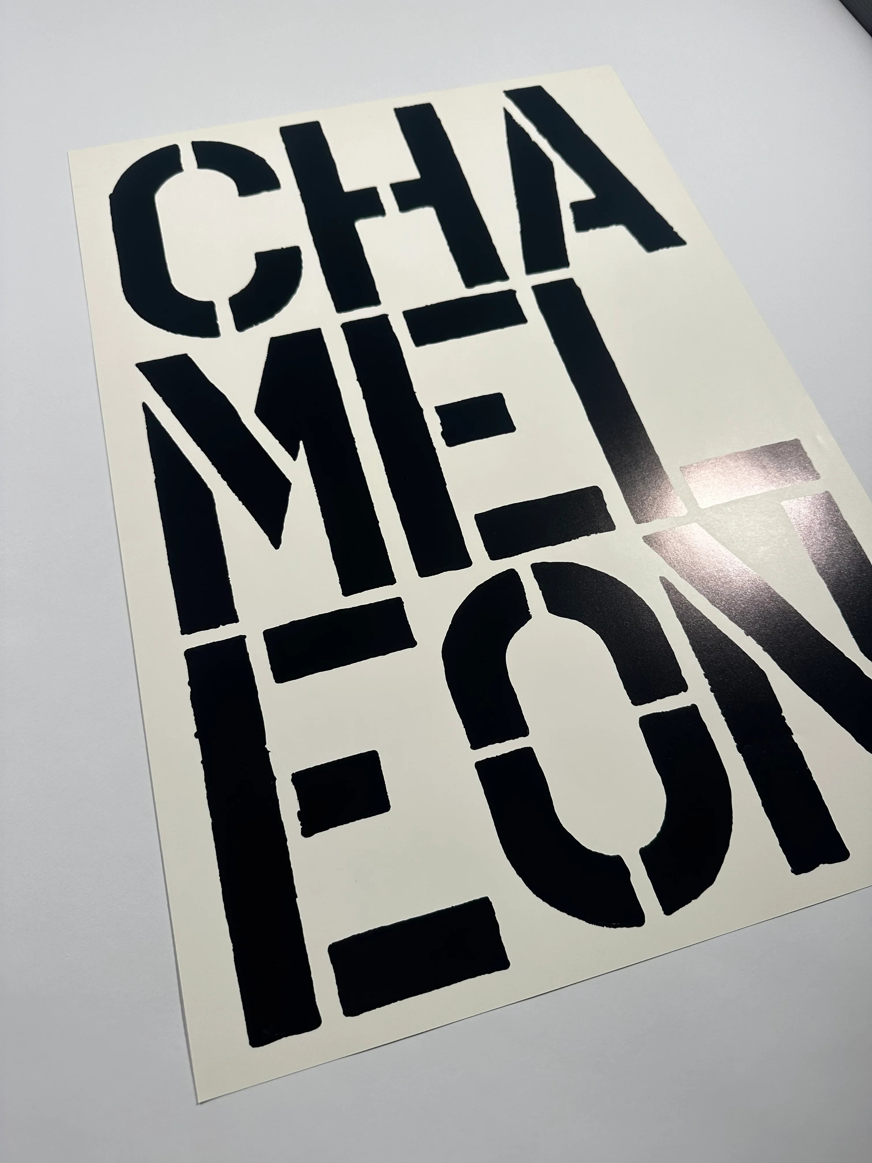 Chameleon (page from Black Book), 1989 by Christopher Wool