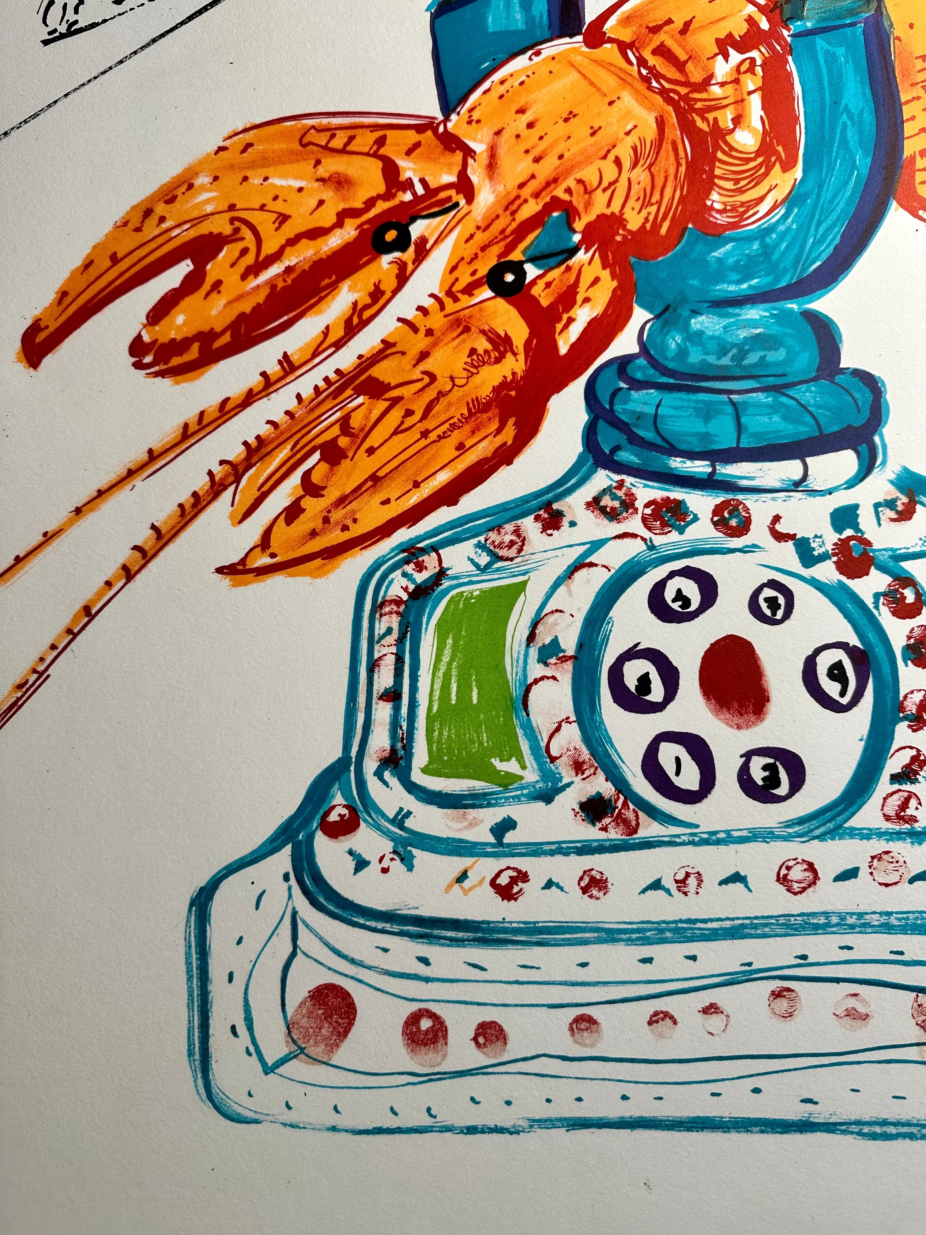 Cybernetic Lobster Telephone (Imagination & Objects of the Future Portfolio), 1975-1976 by Salvador Dali