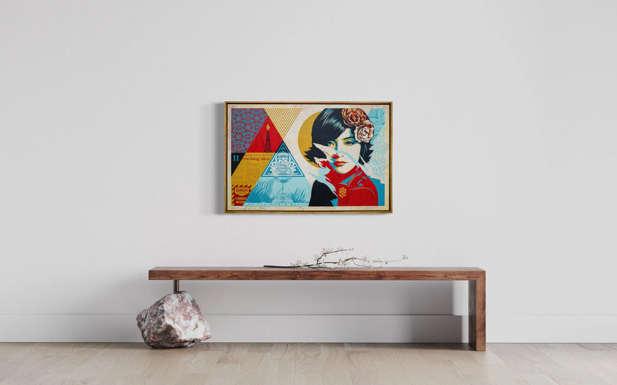 Open Minds (HPM on Wood), 2022 by Shepard Fairey