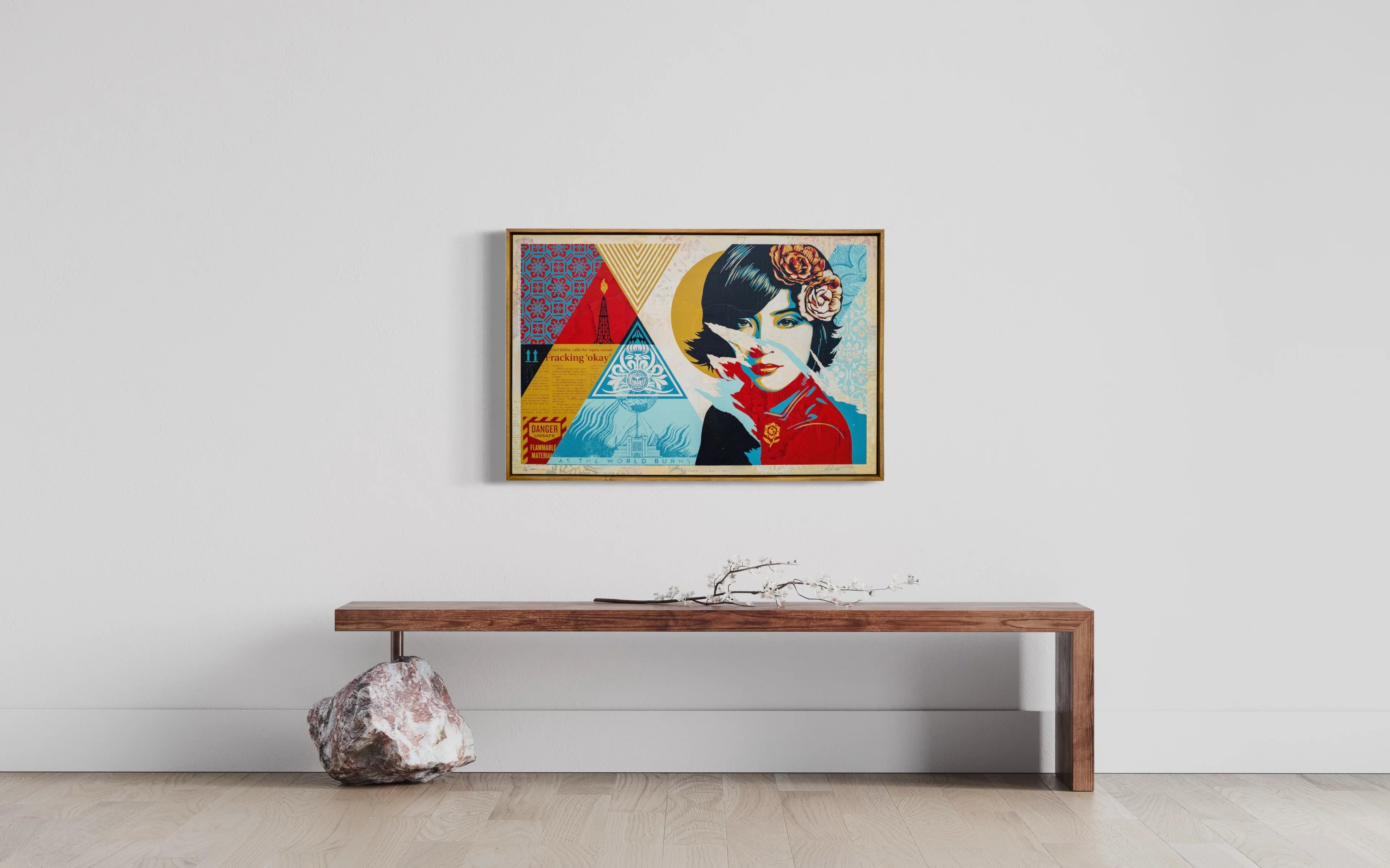 Open Minds (HPM on Wood), 2022 by Shepard Fairey