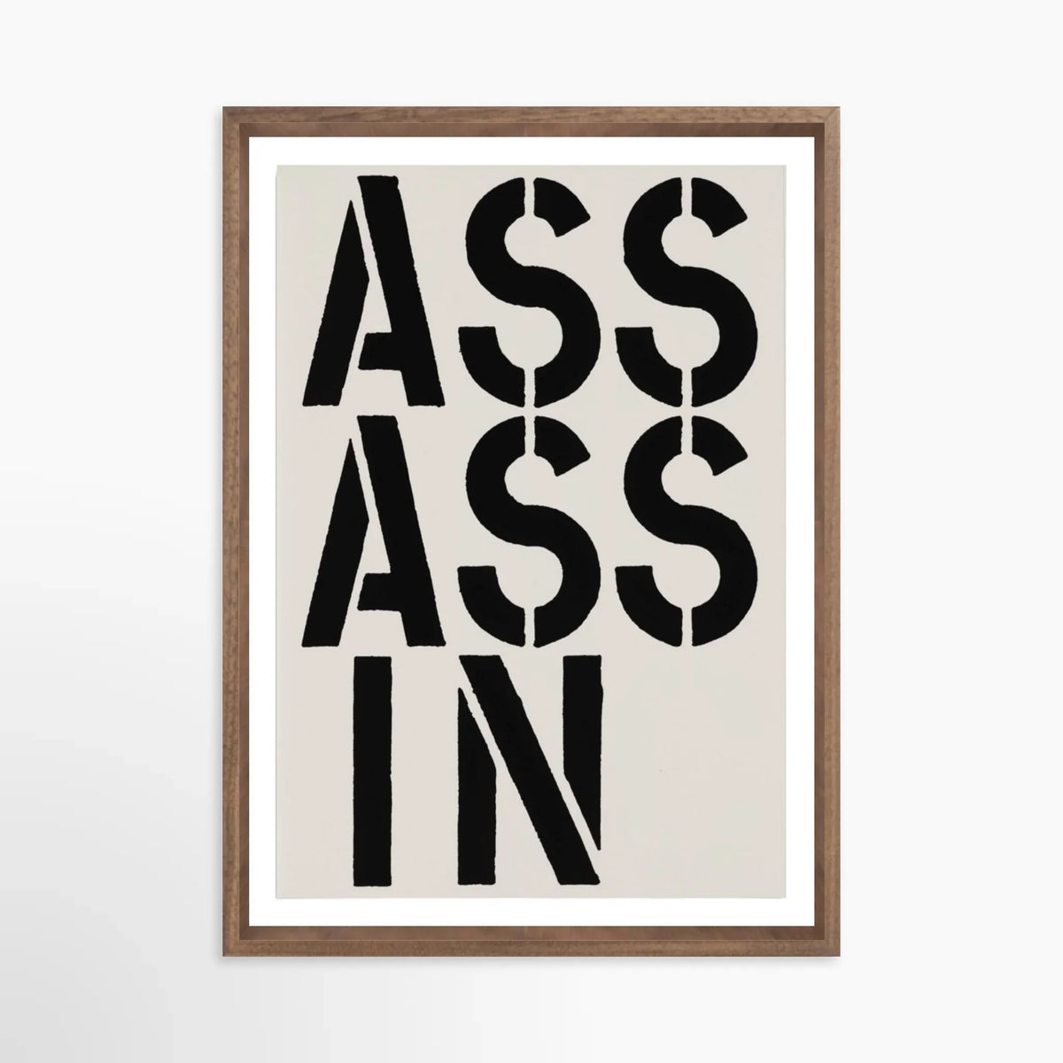 Assassin, Page from Black Book, 1989 by Christopher Wool