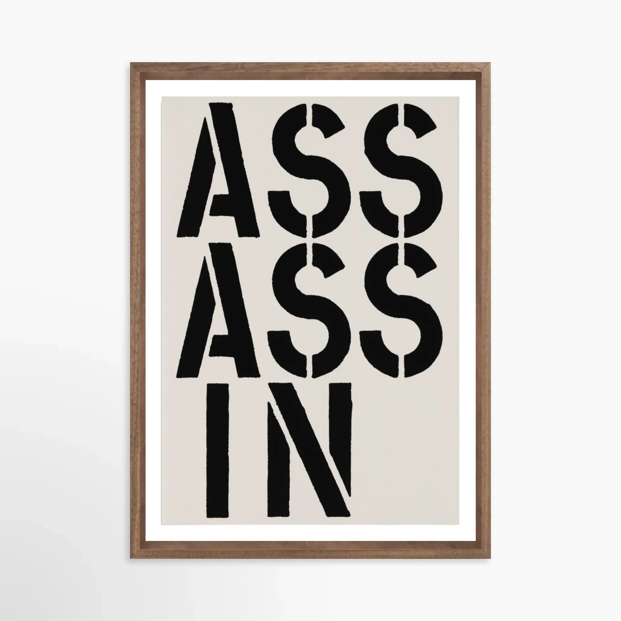 Assassin, Page from Black Book, 1989 by Christopher Wool