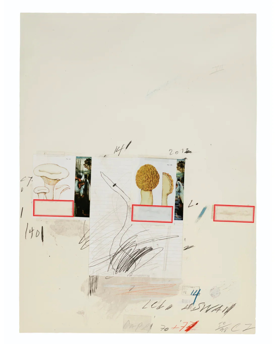 Plate I, from Natural History Part I: Mushrooms, 1974 by Cy Twombly