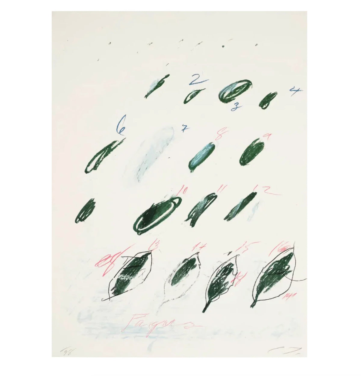 Fagus Silvatica, from Natural History Part II: Some Trees of Italy, 1976 by Cy Twombly