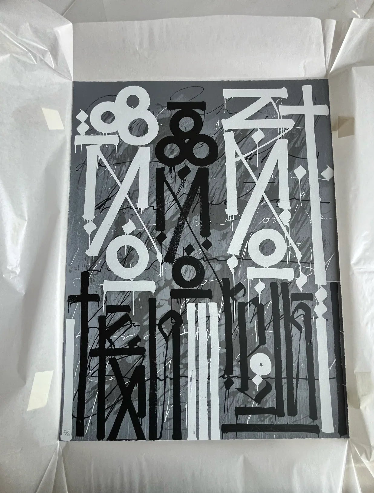 Eastern Realm (Grey), 2014 by RETNA
