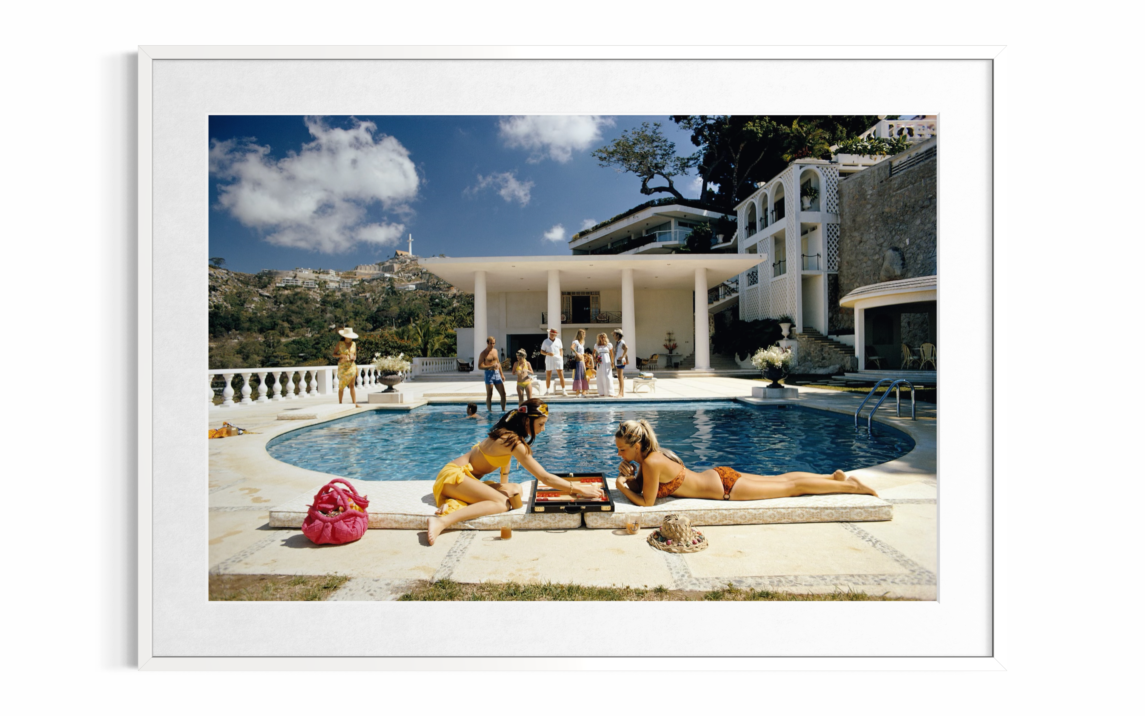 Poolside Backgammon (Acapulco), 1972 by Slim Aarons