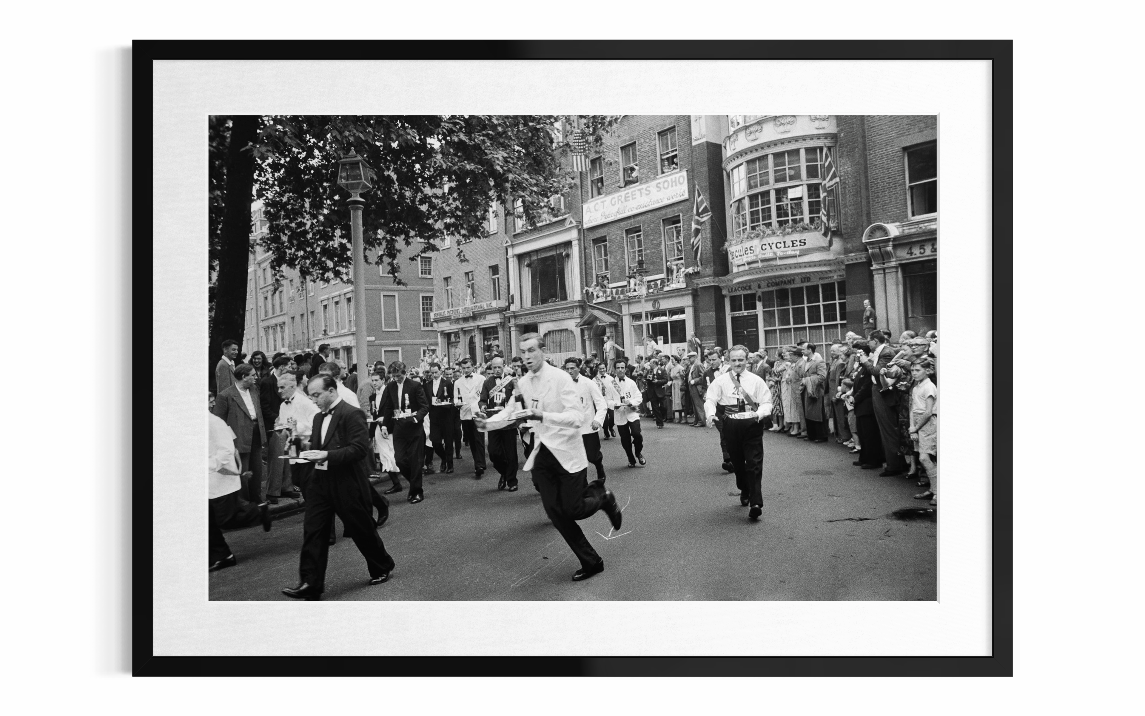 Soho Waiters' Race (London), 1955 by Slim Aarons