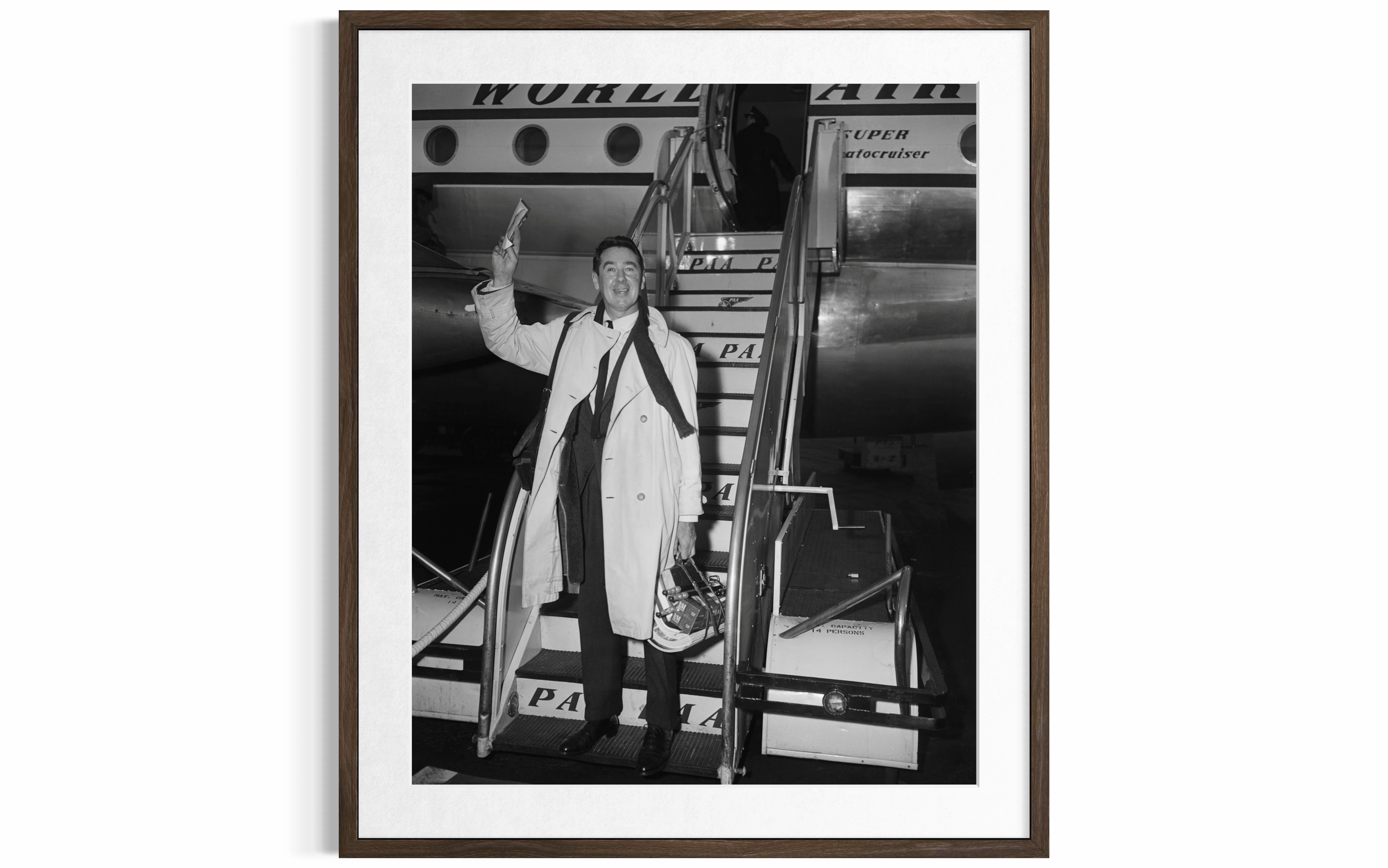 Slim Arrives (Pan Am Airlines), 1955 by Slim Aarons