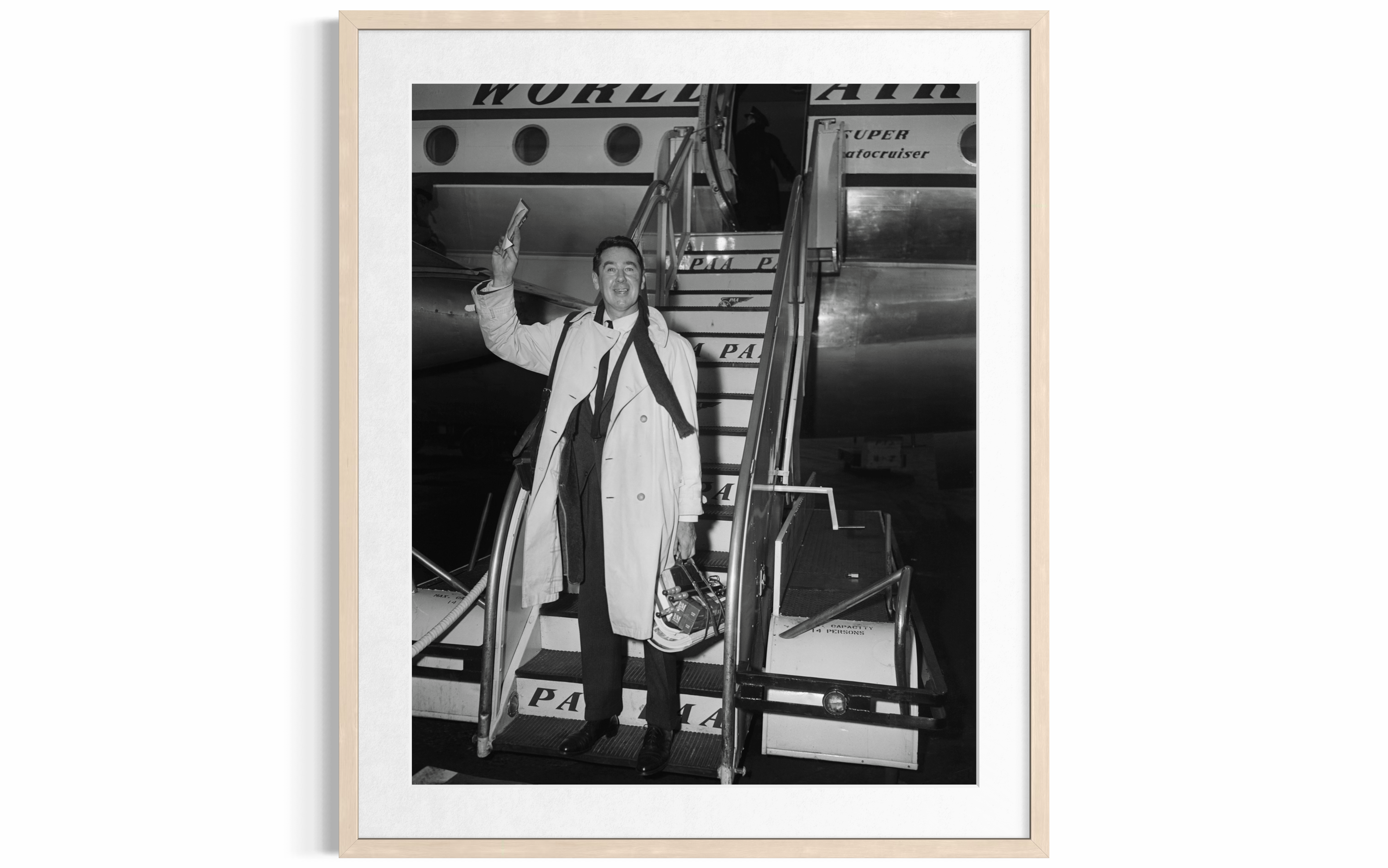 Slim Arrives (Pan Am Airlines), 1955 by Slim Aarons