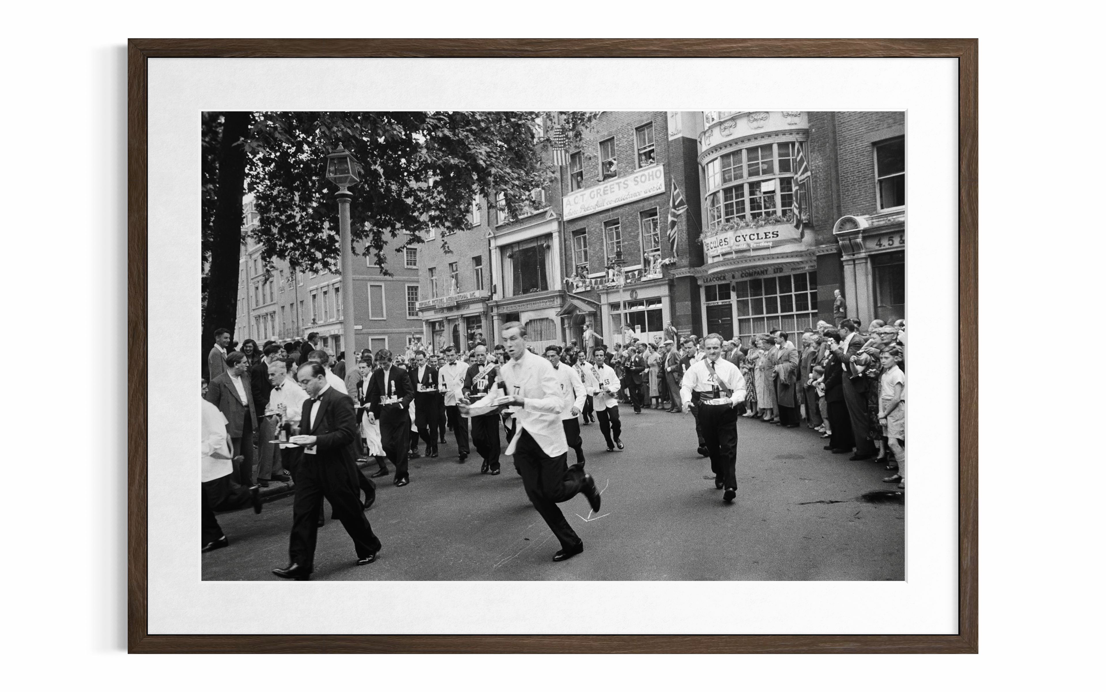 Soho Waiters' Race (London), 1955 by Slim Aarons