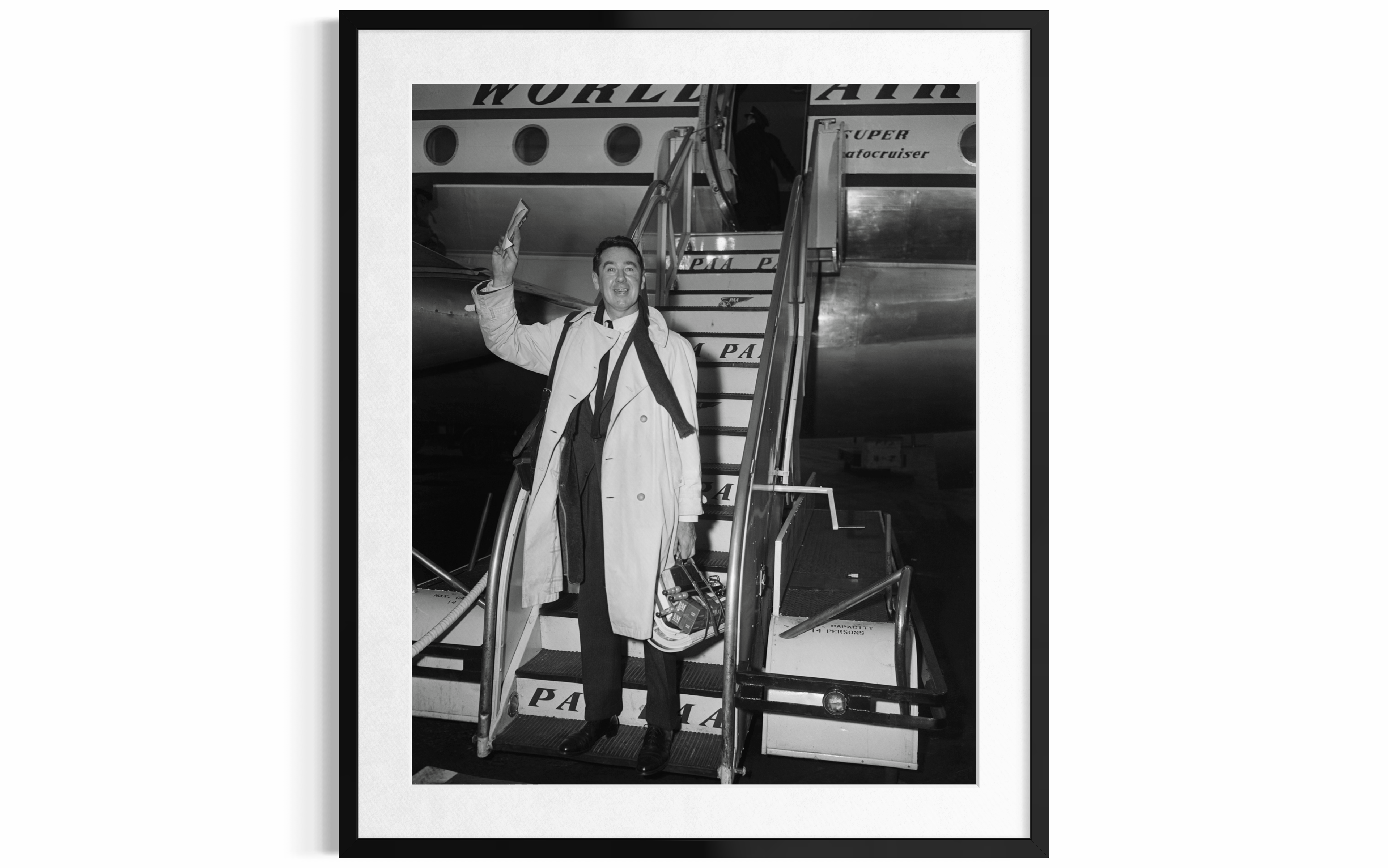 Slim Arrives (Pan Am Airlines), 1955 by Slim Aarons