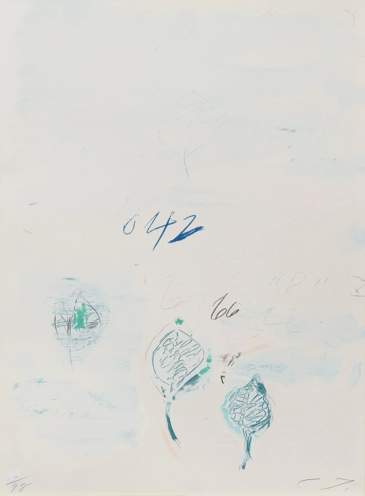 Tilia Cordata, from Natural History Part II: Some Trees of Italy, 1976 by Cy Twombly