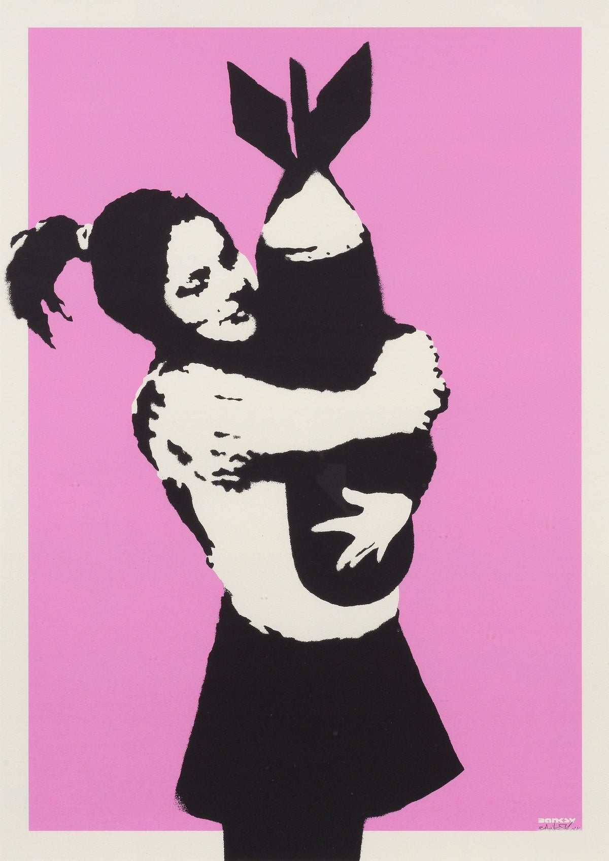 Banksy, Bomb Love (Bomb Hugger), 2003