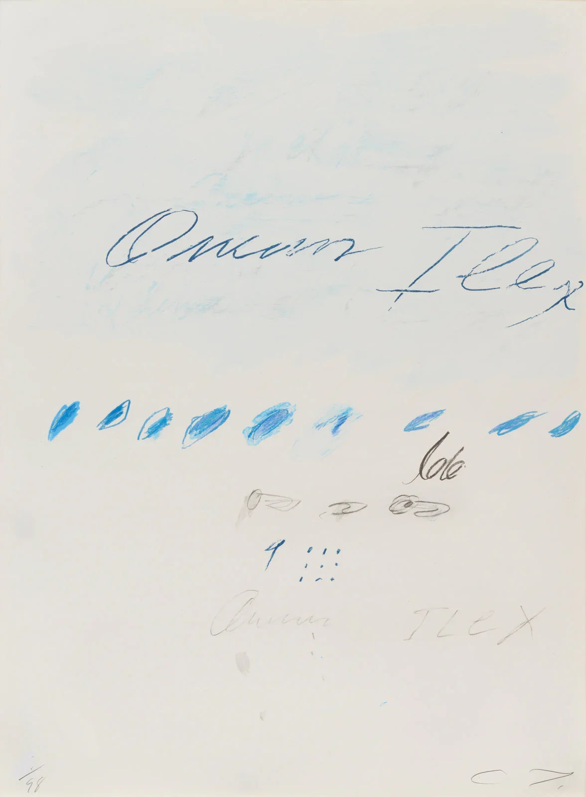 Quercus Ilex, from Natural History Part II: Some Trees of Italy, 1976 by Cy Twombly