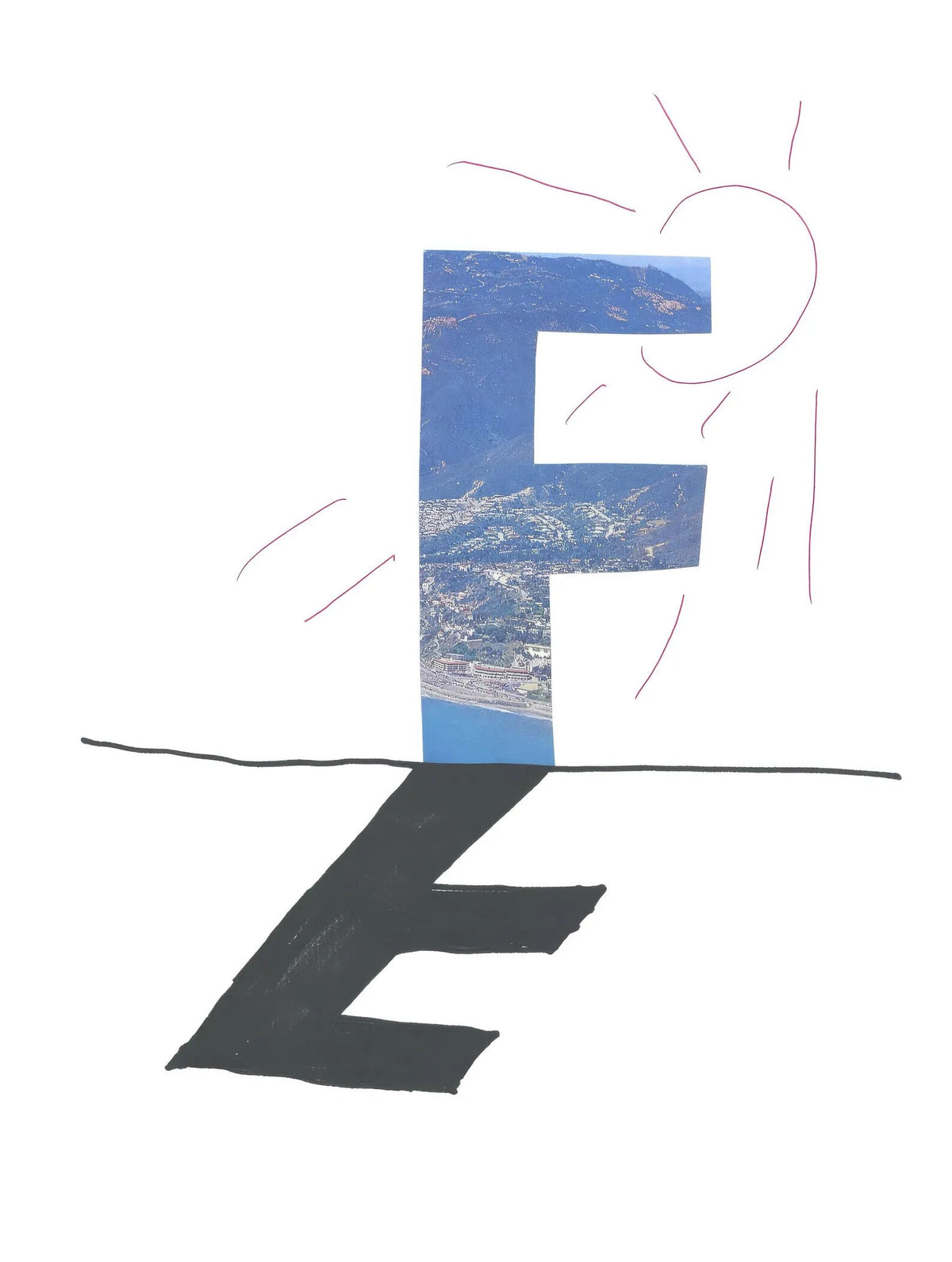David Hockney, F, from Hockney's Alphabet, 1991 — lithograph