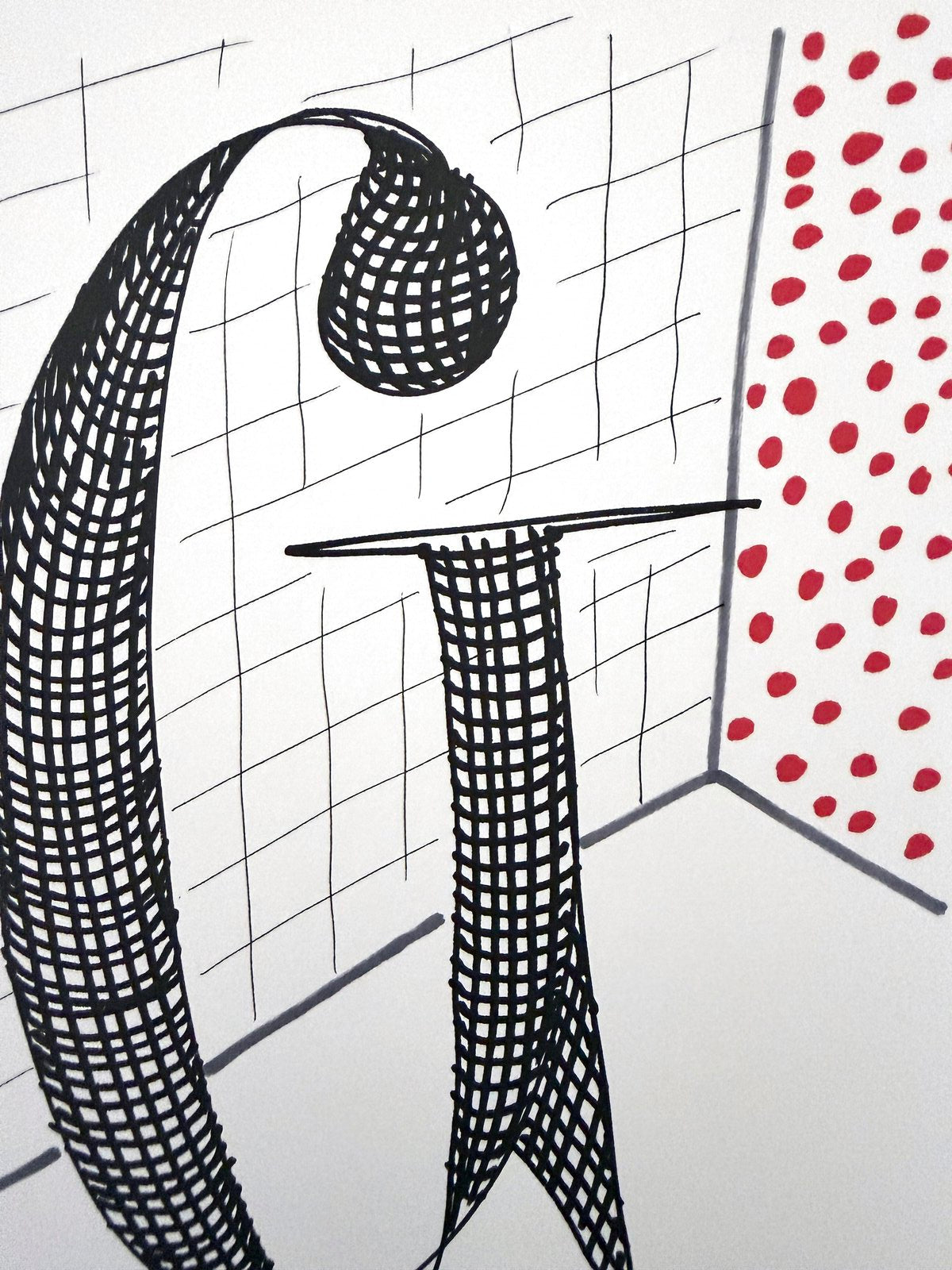 David Hockney letter G, in-hand view