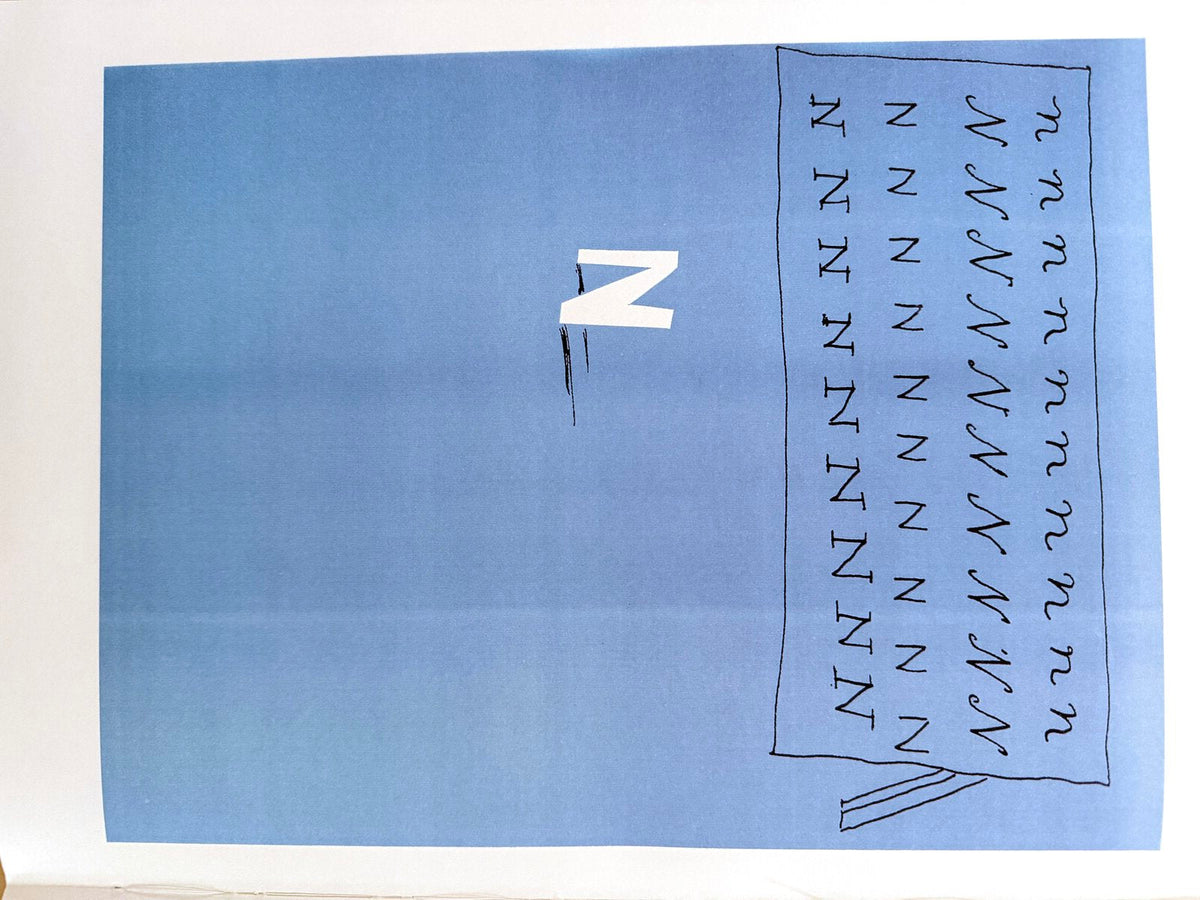 David Hockney letter N, in-hand view
