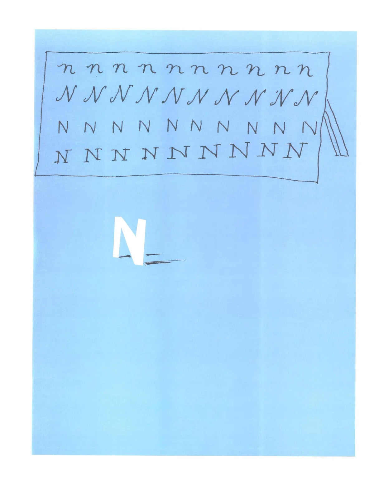 David Hockney, N, from Hockney's Alphabet, 1991 — lithograph