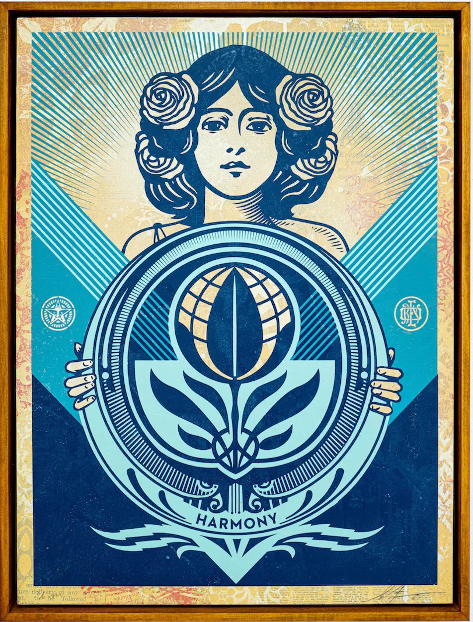 Protect Biodiversity (HPM on Wood) , 2021 by Shepard Fairey