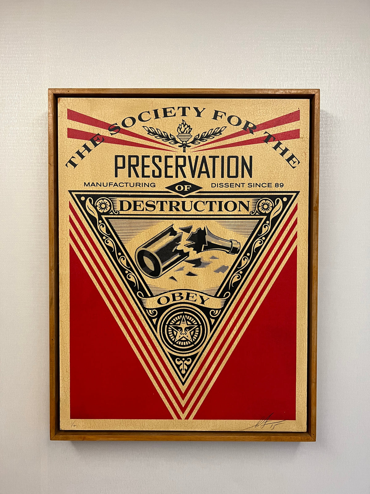 The Society for the Preservation of Destruction (On Wood), 2015 by Shepard Fairey