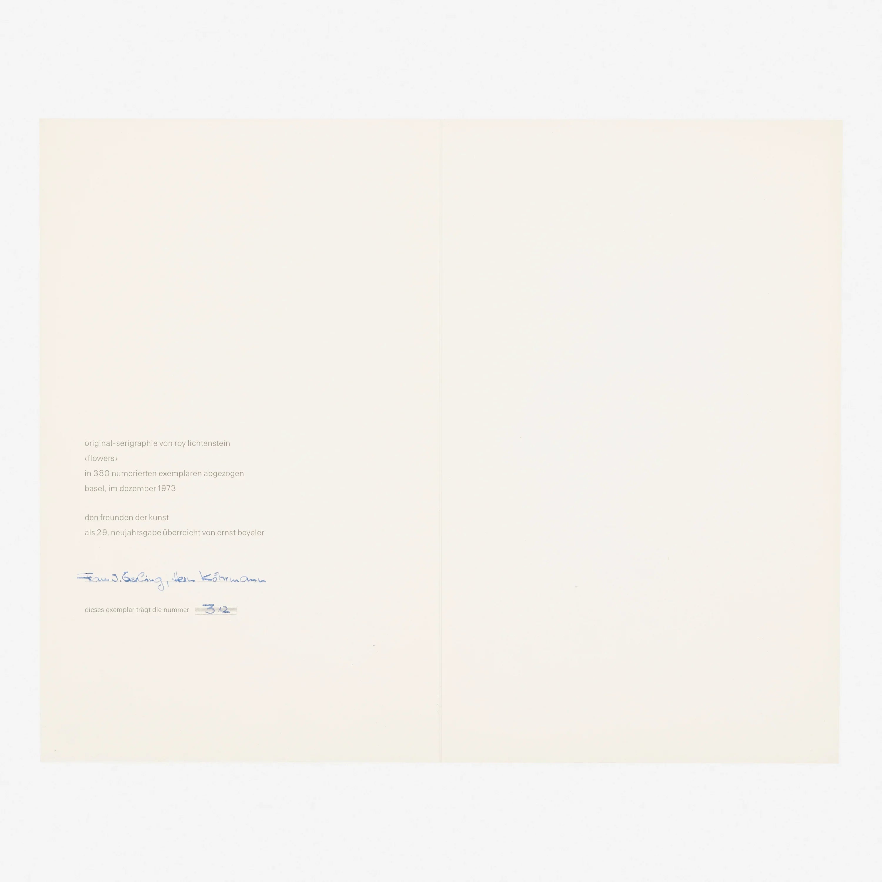 Flowers (Corlett III.46 ), 1973 by Roy Lichtenstein