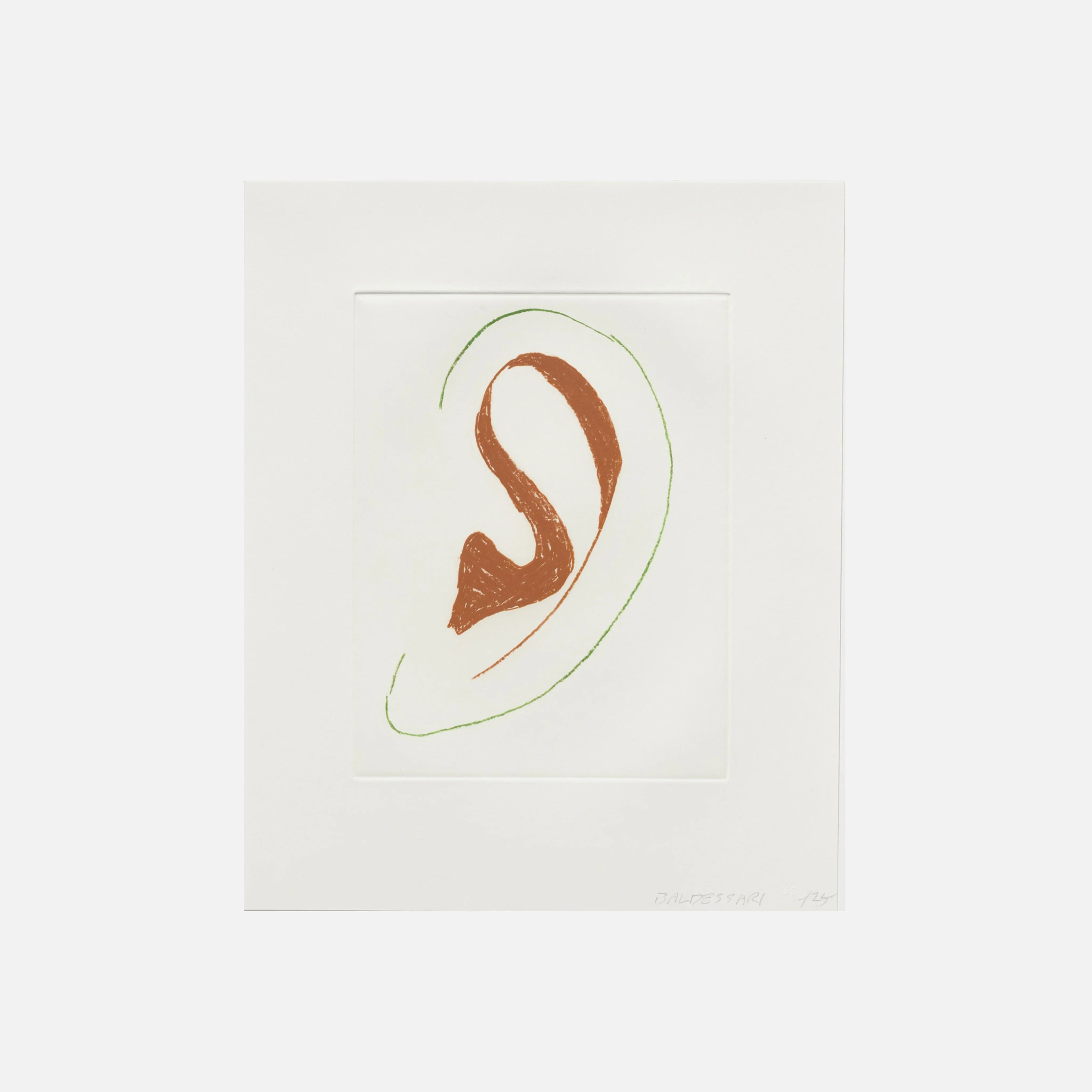 Six Ear Drawings (Complementary Colors) (H.175-H.180), 2007 by John Baldessari