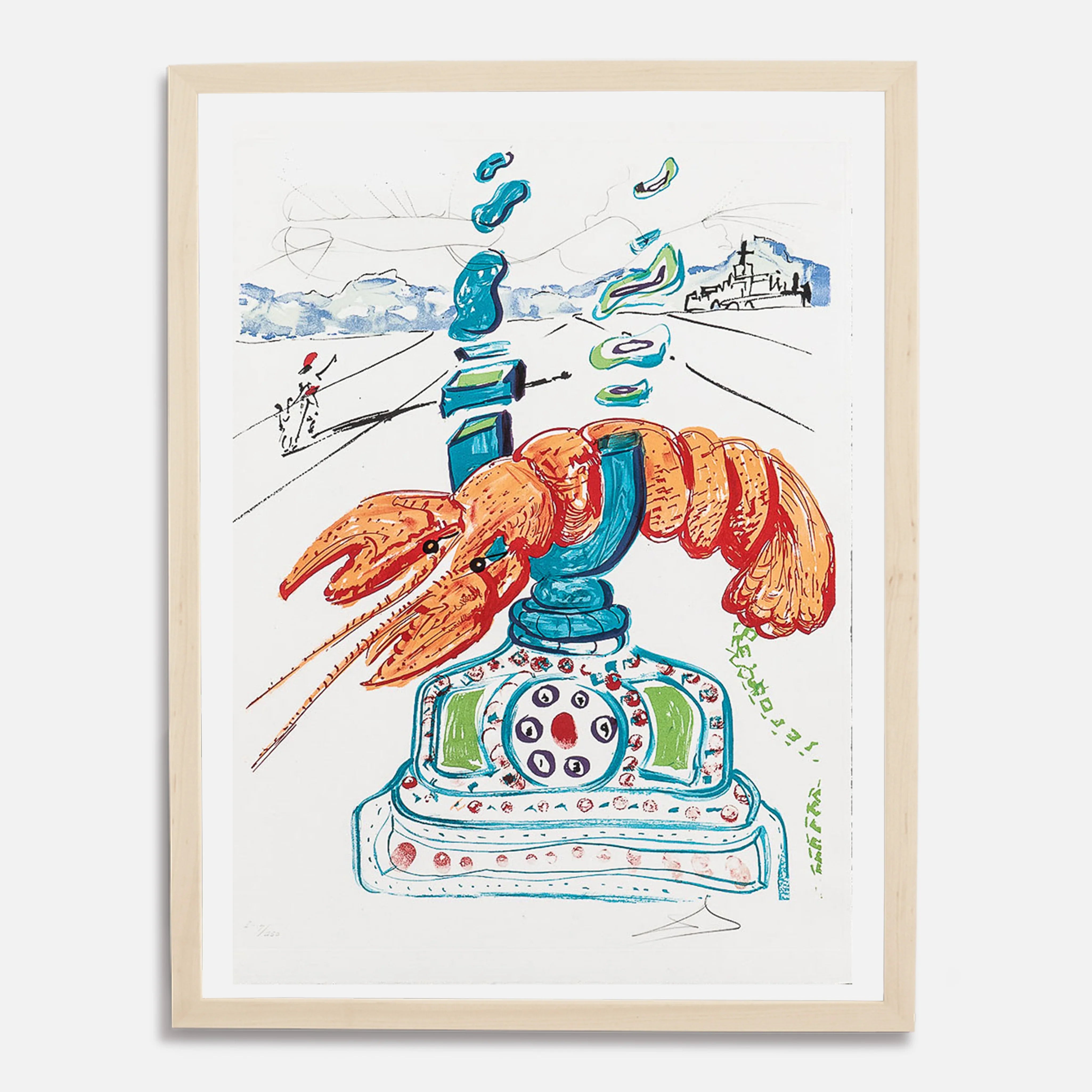 Cybernetic Lobster Telephone (Imagination & Objects of the Future Portfolio), 1975-1976 by Salvador Dali